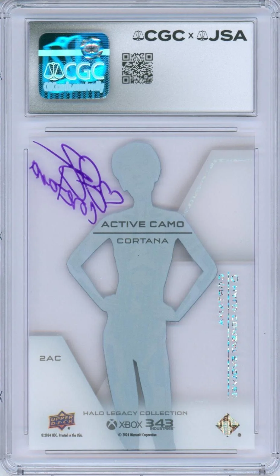 Jen Taylor — Jen Taylor Signed Card Halo 2 Legacy Cortana Mint 9 Autograph CGC x JSA SLAB, изображение 2