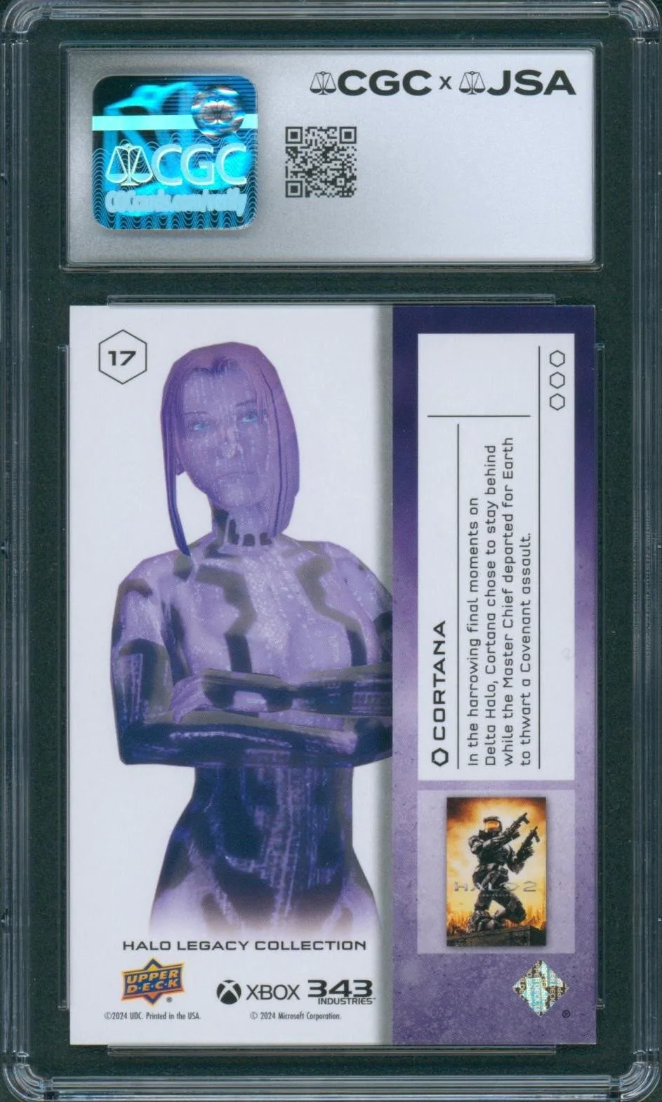 Jen Taylor — Jen Taylor Signed Card Halo 2 Legacy Cortana Gem Mint 10 Auto CGC x JSA SLAB, изображение 2