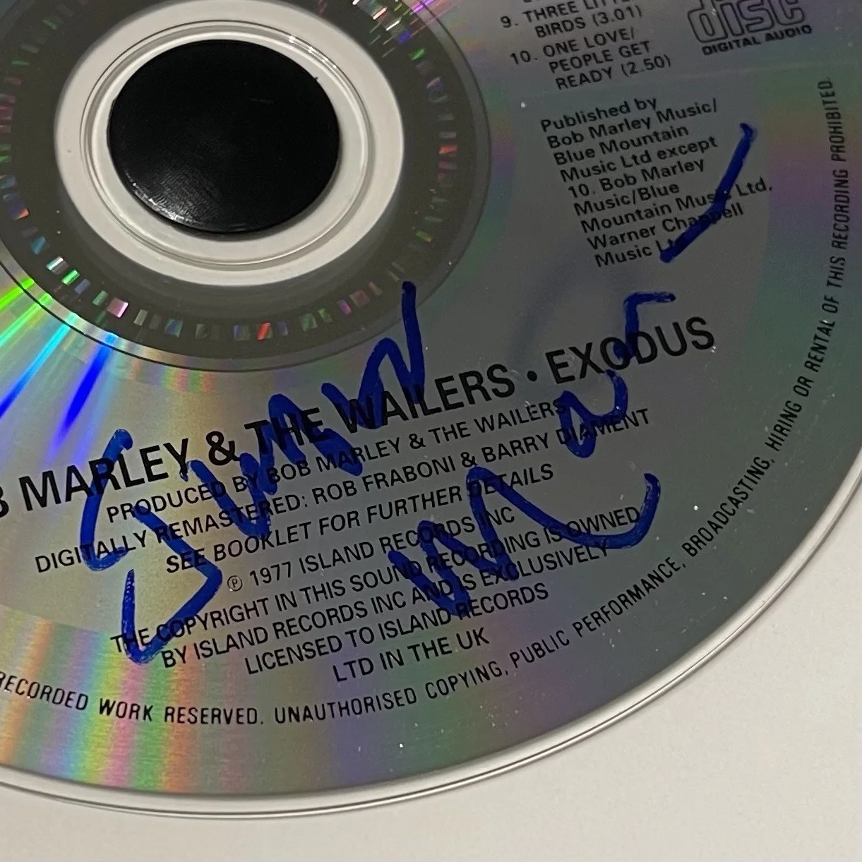 JUNIOR MARVIN SIGNED BOB MARLEY WAILERS EXODUS CD ALBUM AUTOGRAPH FRAMED PSA COA, изображение 3