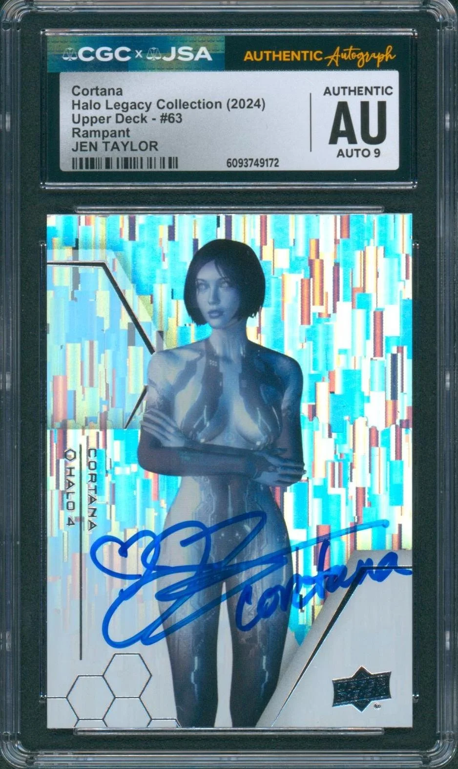 Jen Taylor — Jen Taylor Signed Card Halo 4 Legacy Cortana Rampant Autograph CGC x JSA SLAB