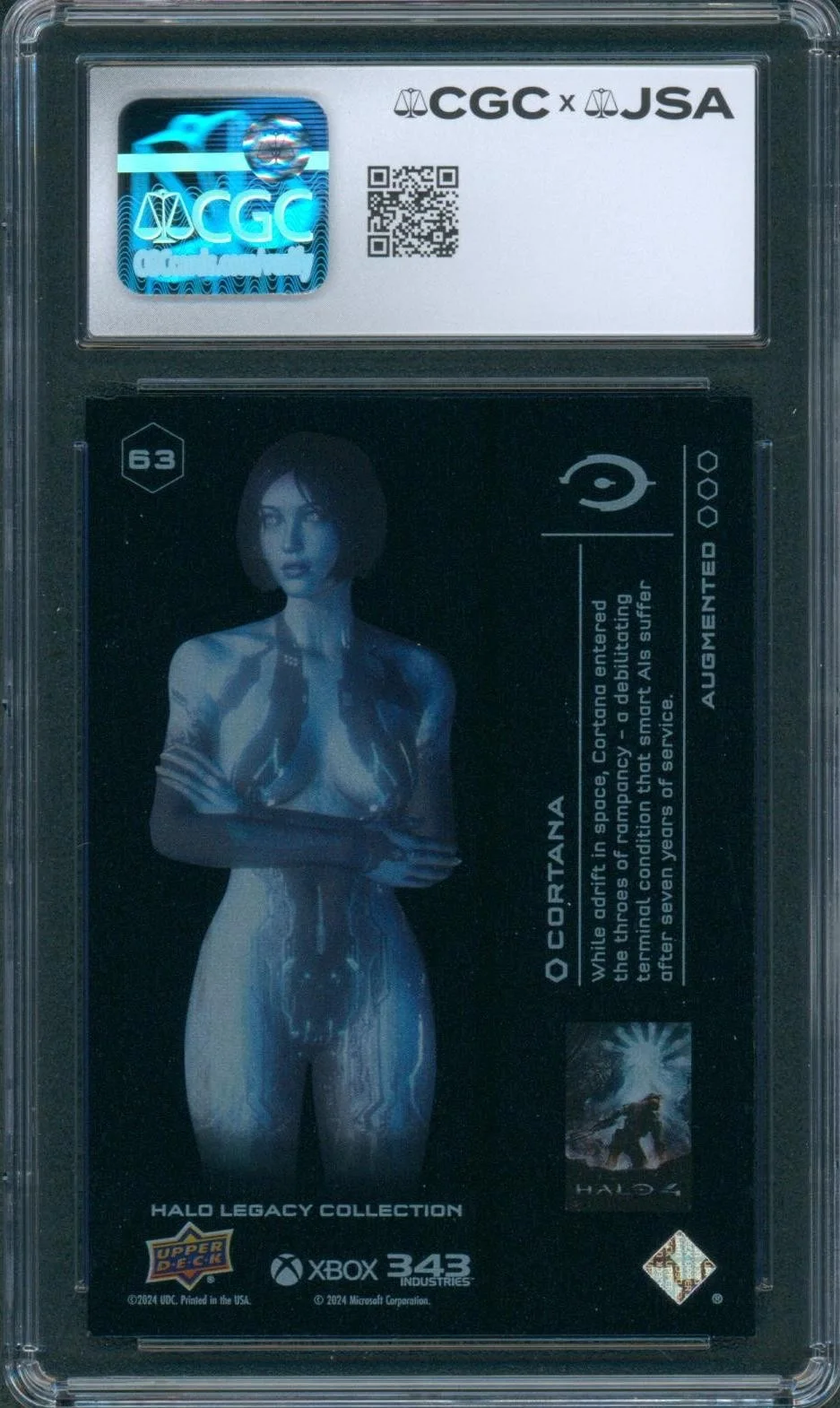 Jen Taylor — Jen Taylor Signed Card Halo Legacy Cortana Augmented Mint 9 CGC x JSA SLAB, изображение 2