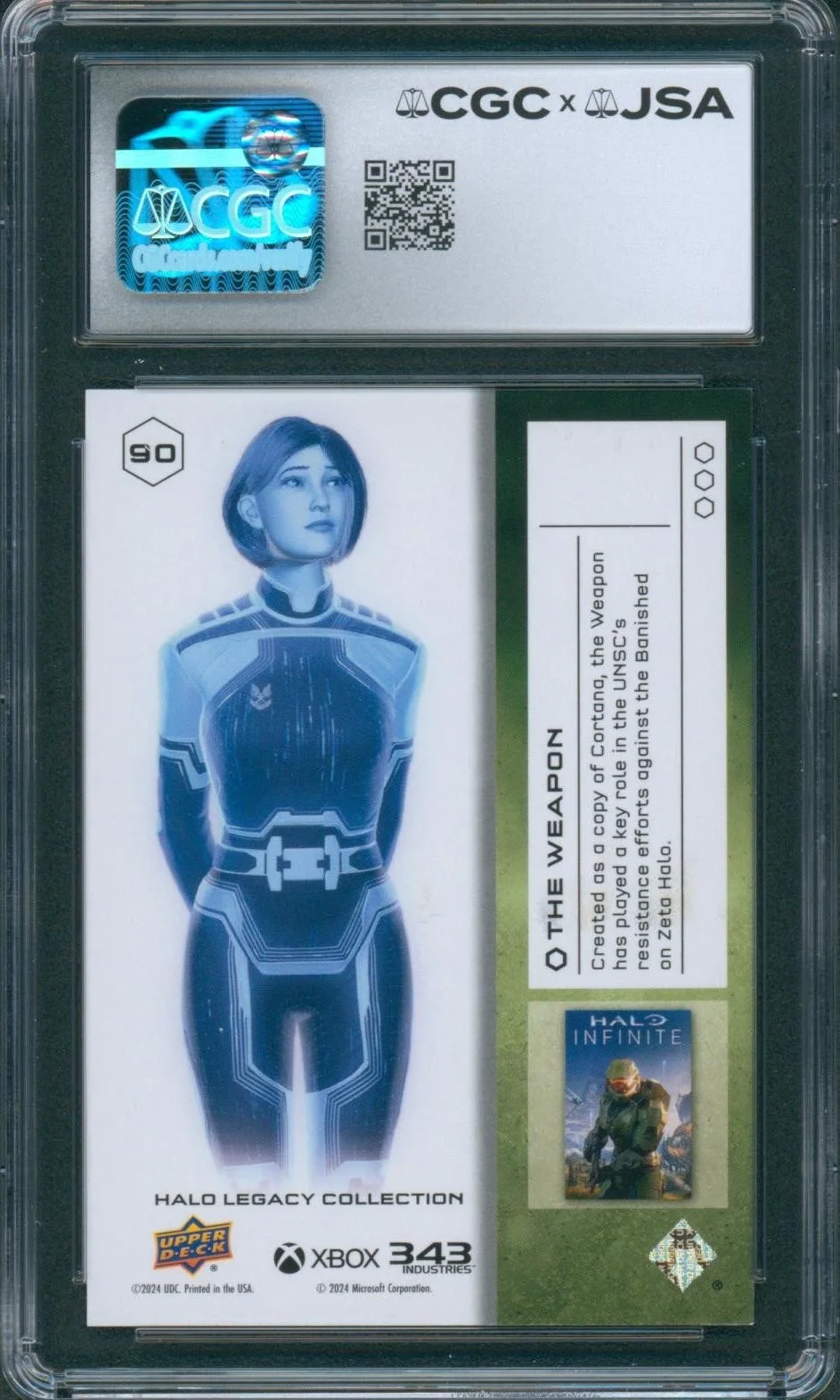 Jen Taylor — Jen Taylor Signed Card Halo infinite Legacy Cortana/Weapon Mint 9 CGC x JSA SLAB, изображение 2