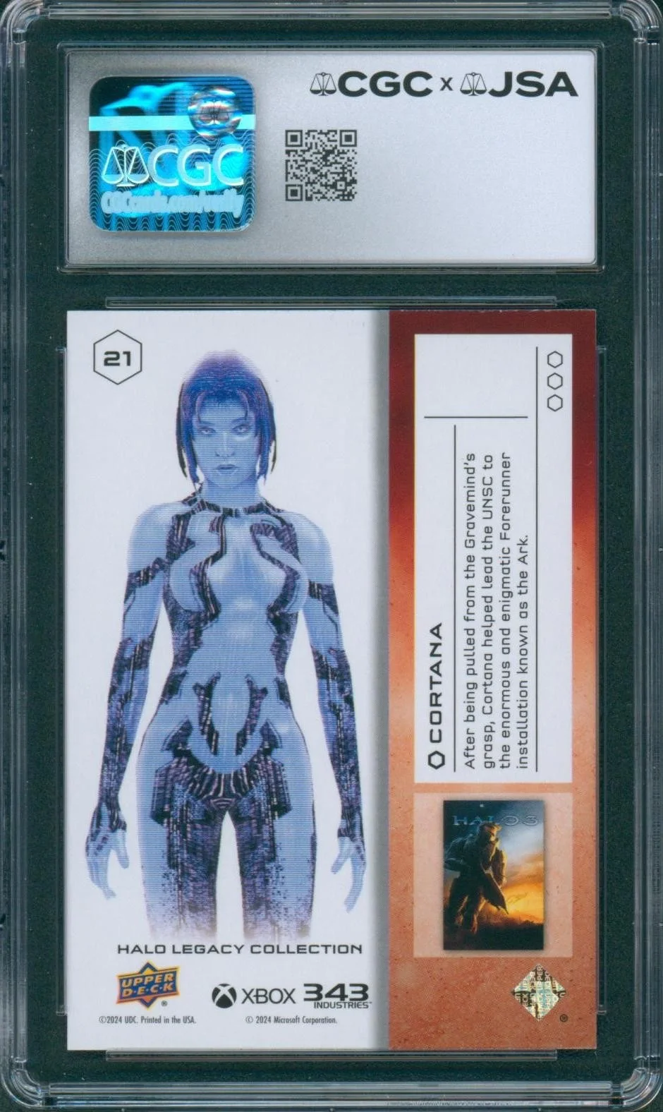 Jen Taylor — Jen Taylor Signed Card Halo 3 Legacy Cortana Gem Mint 10 Auto CGC x JSA SLAB, изображение 2