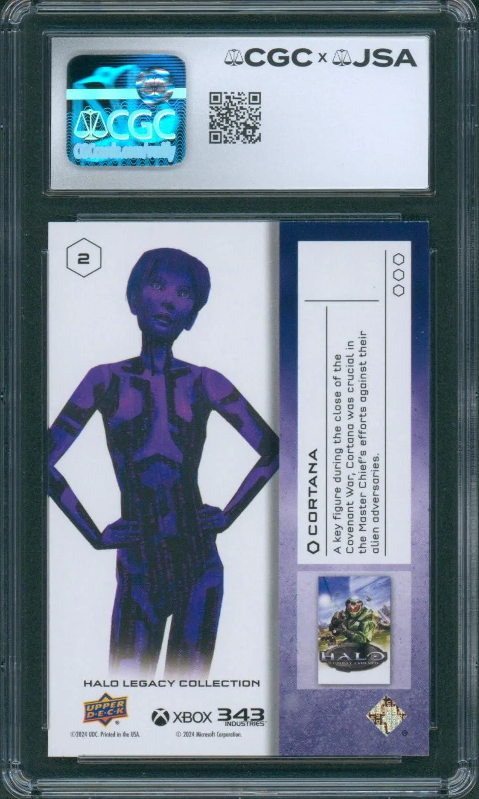Jen Taylor — Jen Taylor Signed Card Halo CE Legacy Cortana Gem Mint 10 Auto CGC x JSA SLAB, image 2