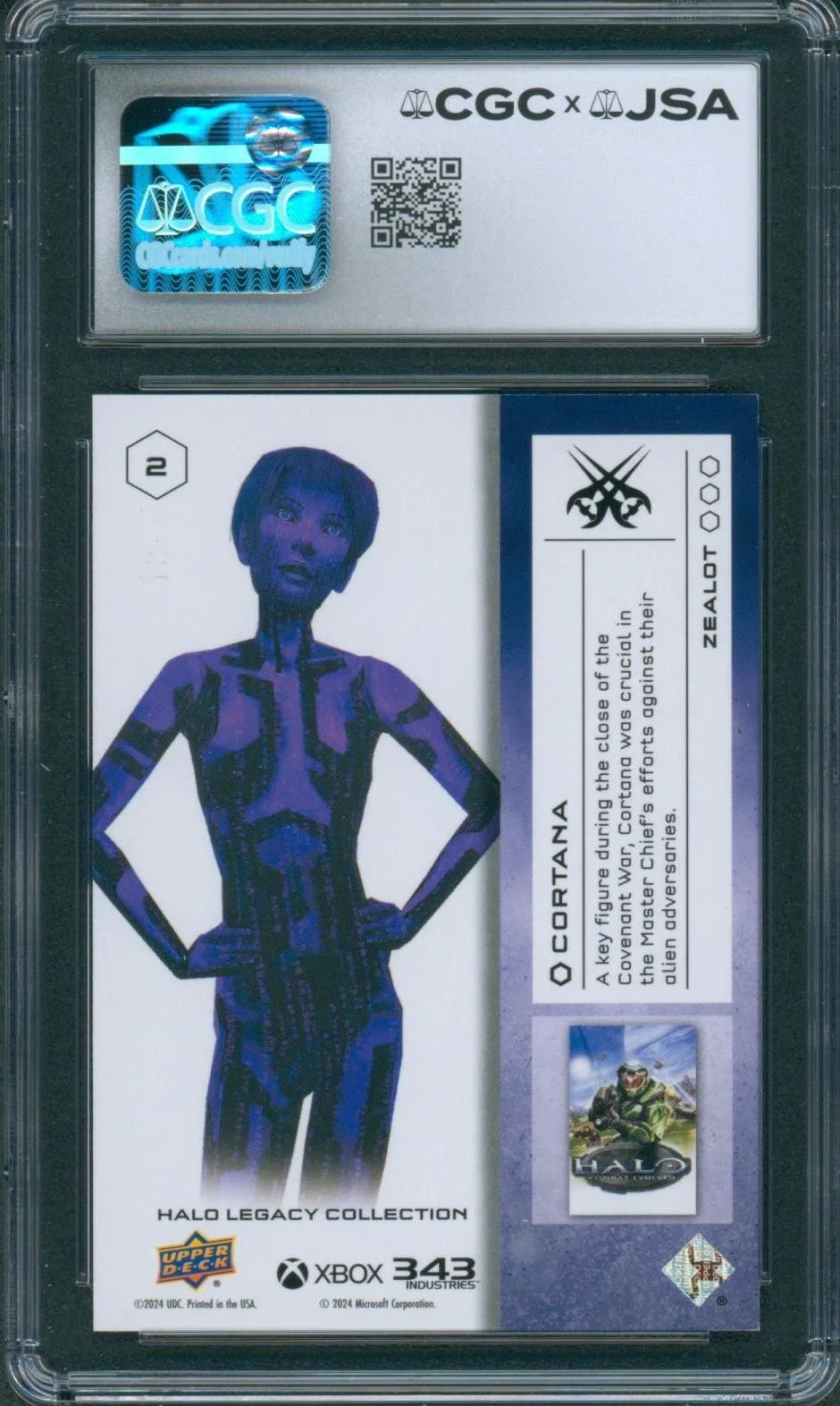 Jen Taylor — Jen Taylor Signed Card Halo CE Legacy Cortana Mint+ 9.5 19/25 CGC x JSA SLAB, изображение 2