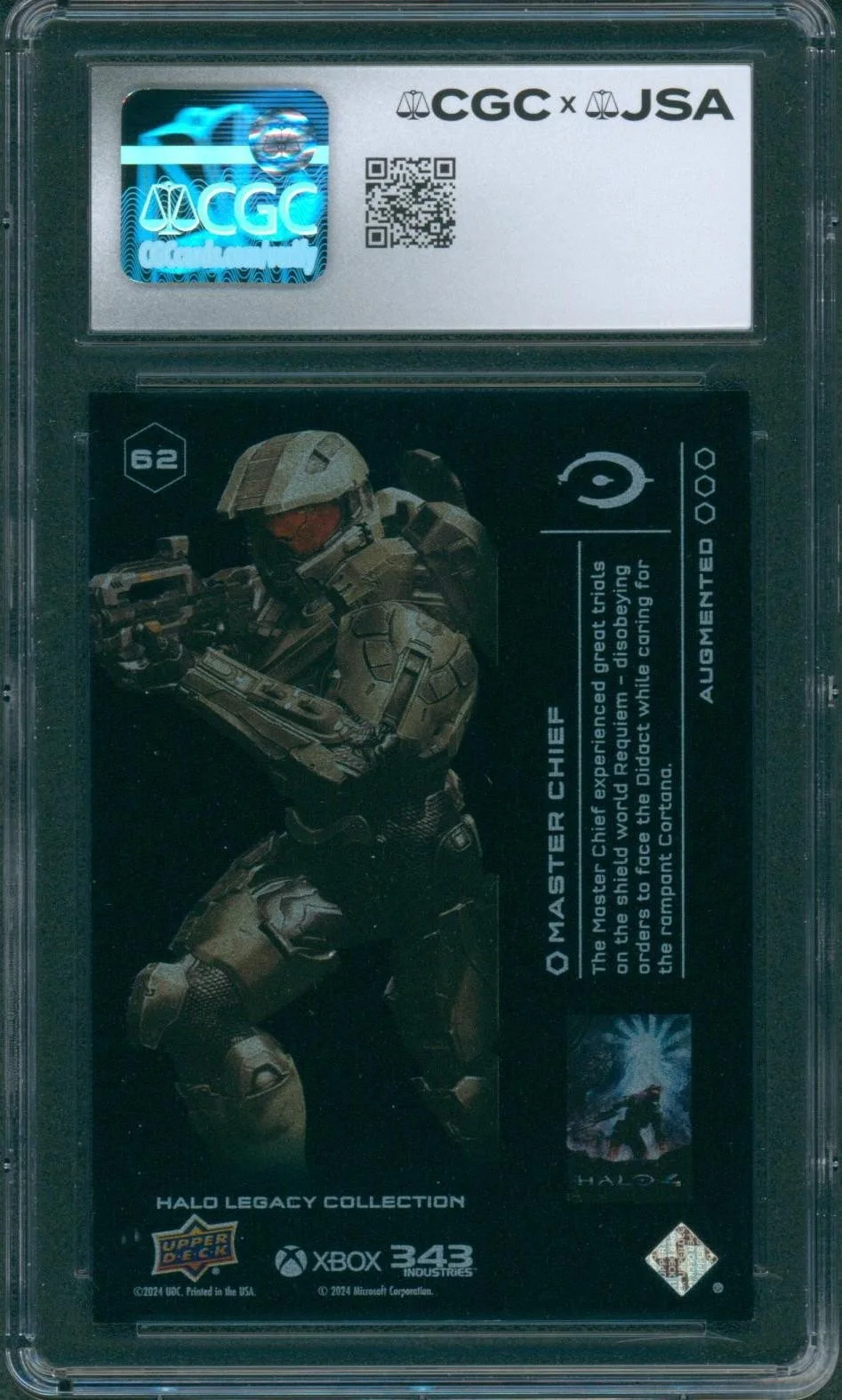 Steve Downes — Steve Downes Signed Card Halo Legacy Master Chief Gem Mint 10 CGC x JSA SLAB, изображение 2