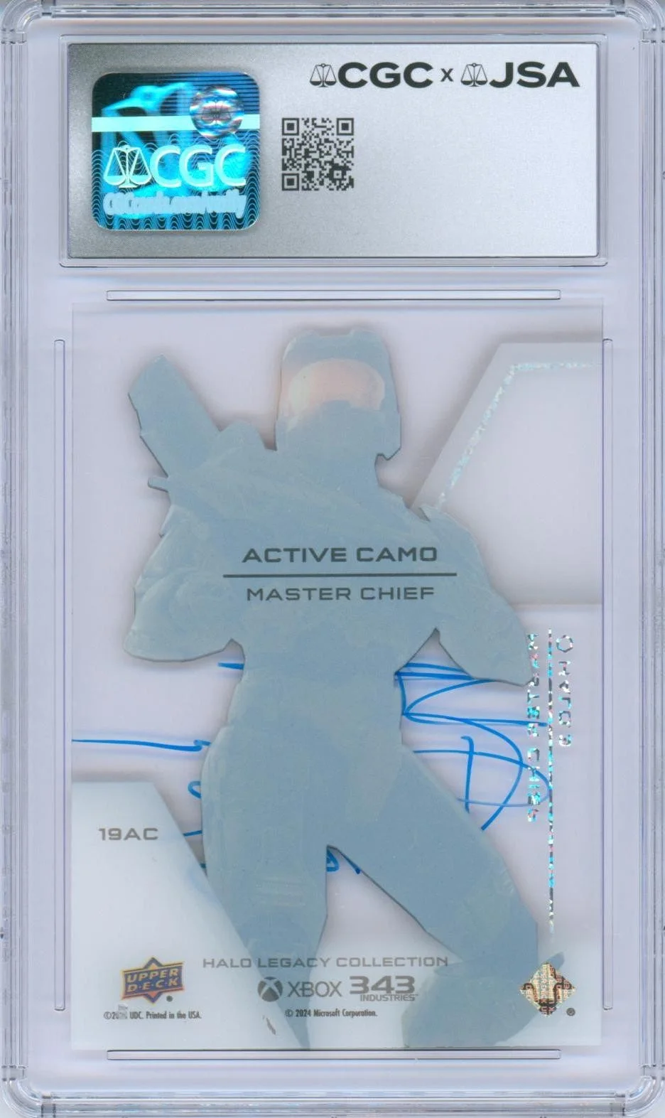 Steve Downes — Steve Downes Signed Card Halo Legacy Master Chief Mint 9 CGC x JSA SLAB, изображение 2