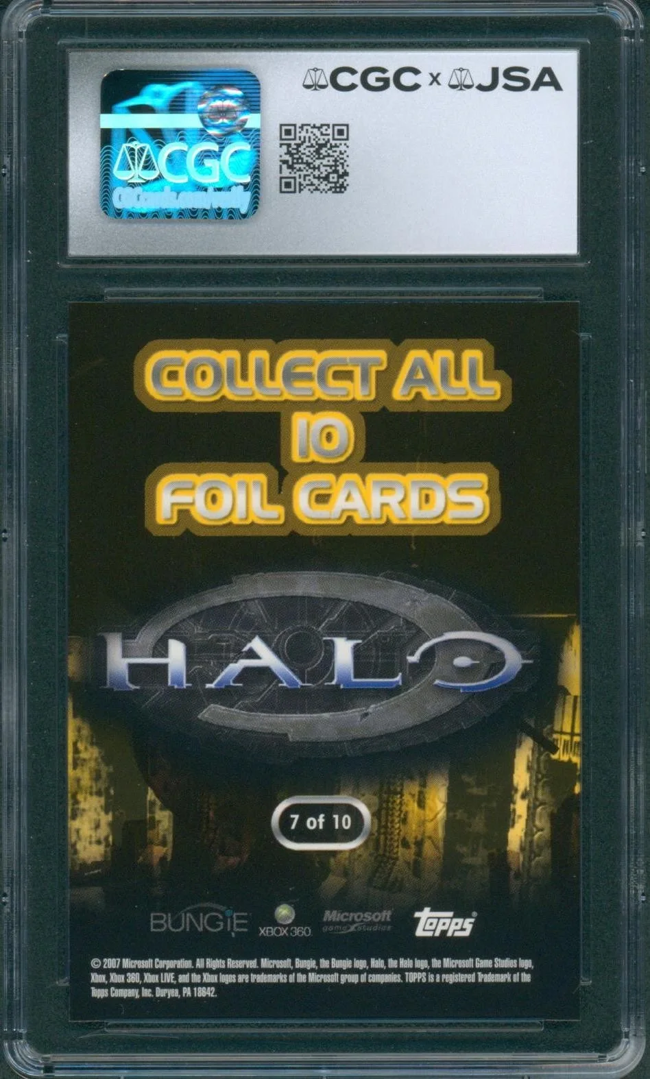Steve Downes — Steve Downes Signed Card Halo Master Chief Foil 2007 Gem Mint 10 CGC x JSA SLAB, изображение 2