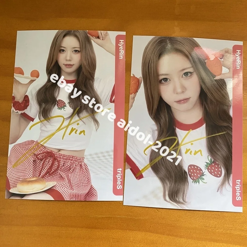 tripleS Hyerin Autographed Signed Photo Picture K-POP 4*6 2025, изображение 2