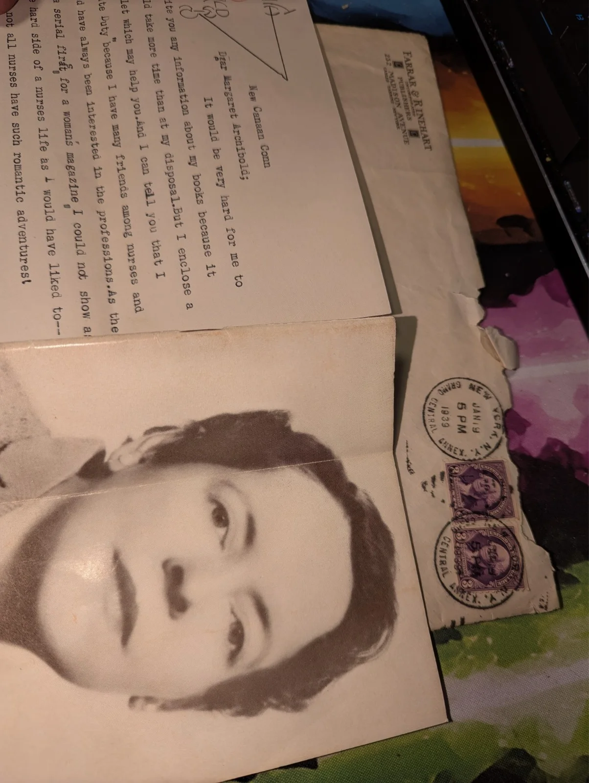 Faith Baldwin — Faith Baldwin Signed Autographed Typed Letter along w/Pamphlet American Author, image 5