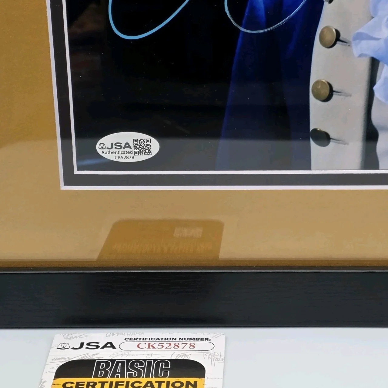 Leslie Odom Jr Signed Framed 8x10 Hamilton Broadway Photo Anthony Burr JSA, изображение 2