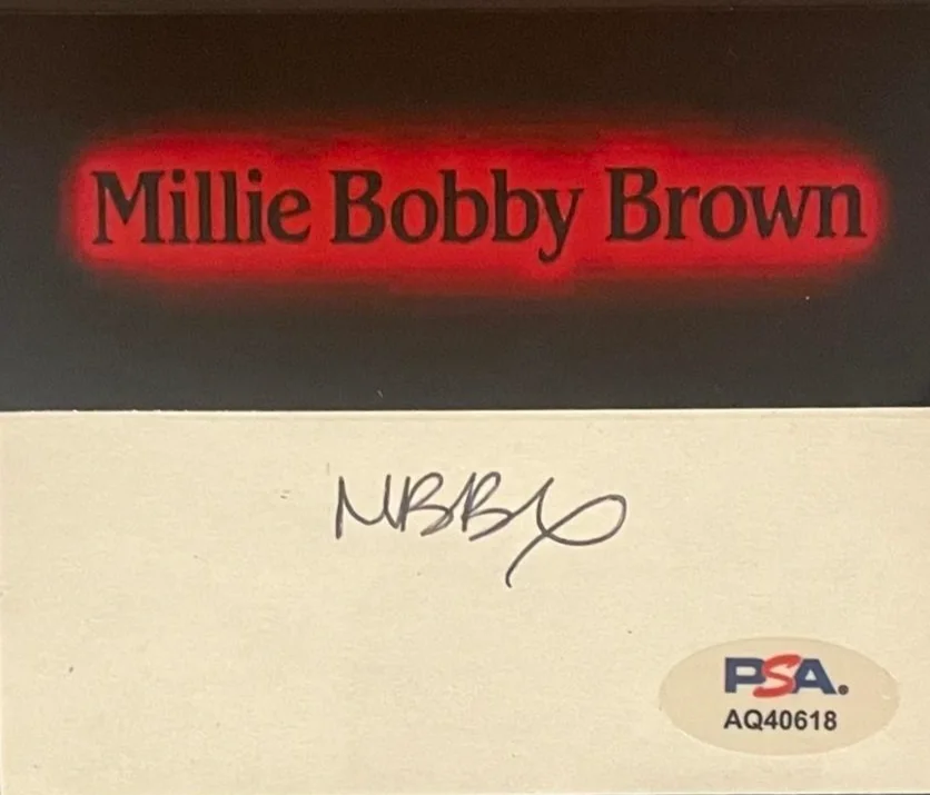 Millie Bobby Brown — Stranger Things Millie Bobby Brown Signed Season 5 Poster - PSA COA - Framed, image 2