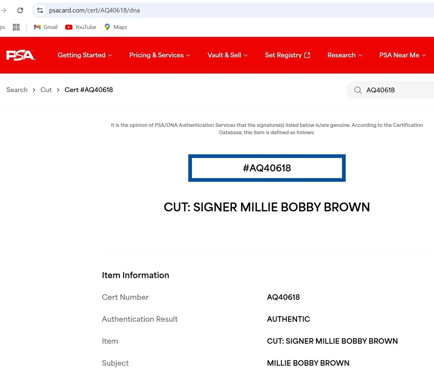 Millie Bobby Brown — Stranger Things Millie Bobby Brown Signed Season 5 Poster - PSA COA - Framed, image 5