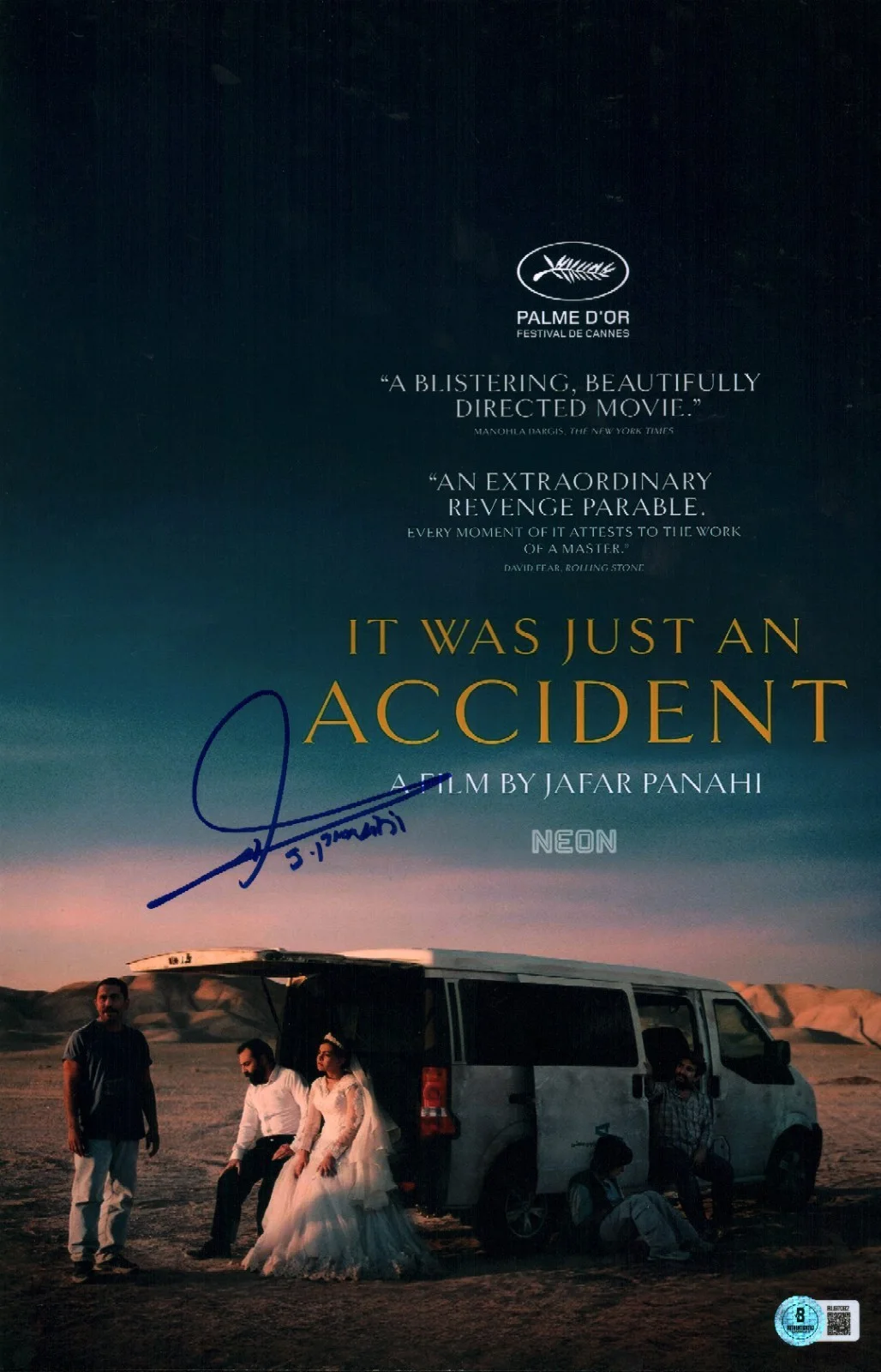 jafar panahi — Jafar Panahi Signed It Was Just An Accident Director 11x17 Photo Poster BAS COA