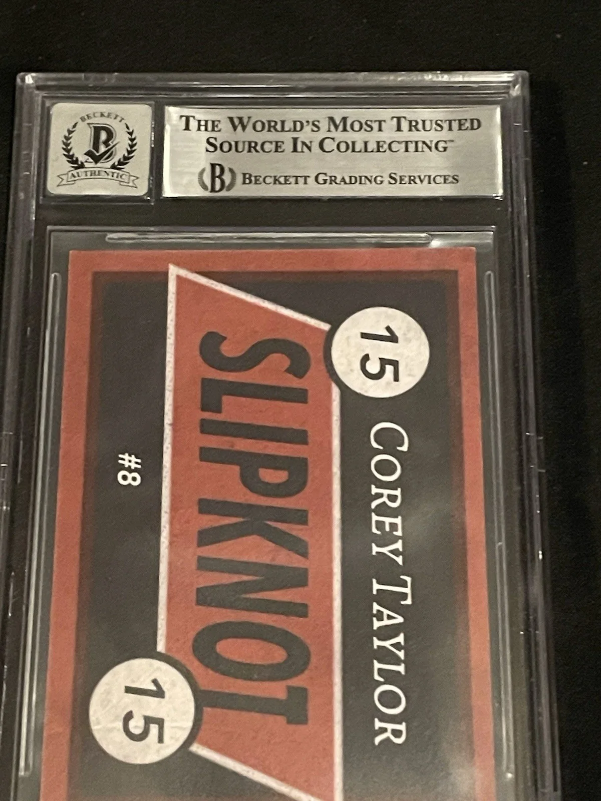 COREY TAYLOR SIGNED AUTOGRAPH CUSTOM SLIPKNOT CARD BECKETT BAS, image 2