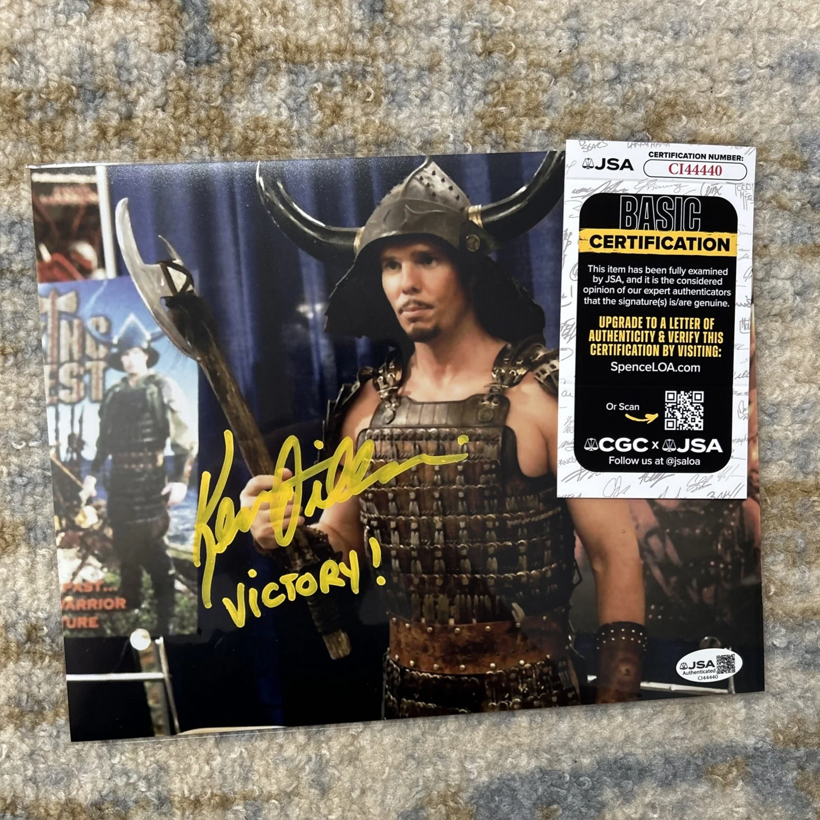 Kevin Dillon — Kevin Dillon Entourage Victory Signed 8x10 Color Photo JSA Authenticated, изображение 2