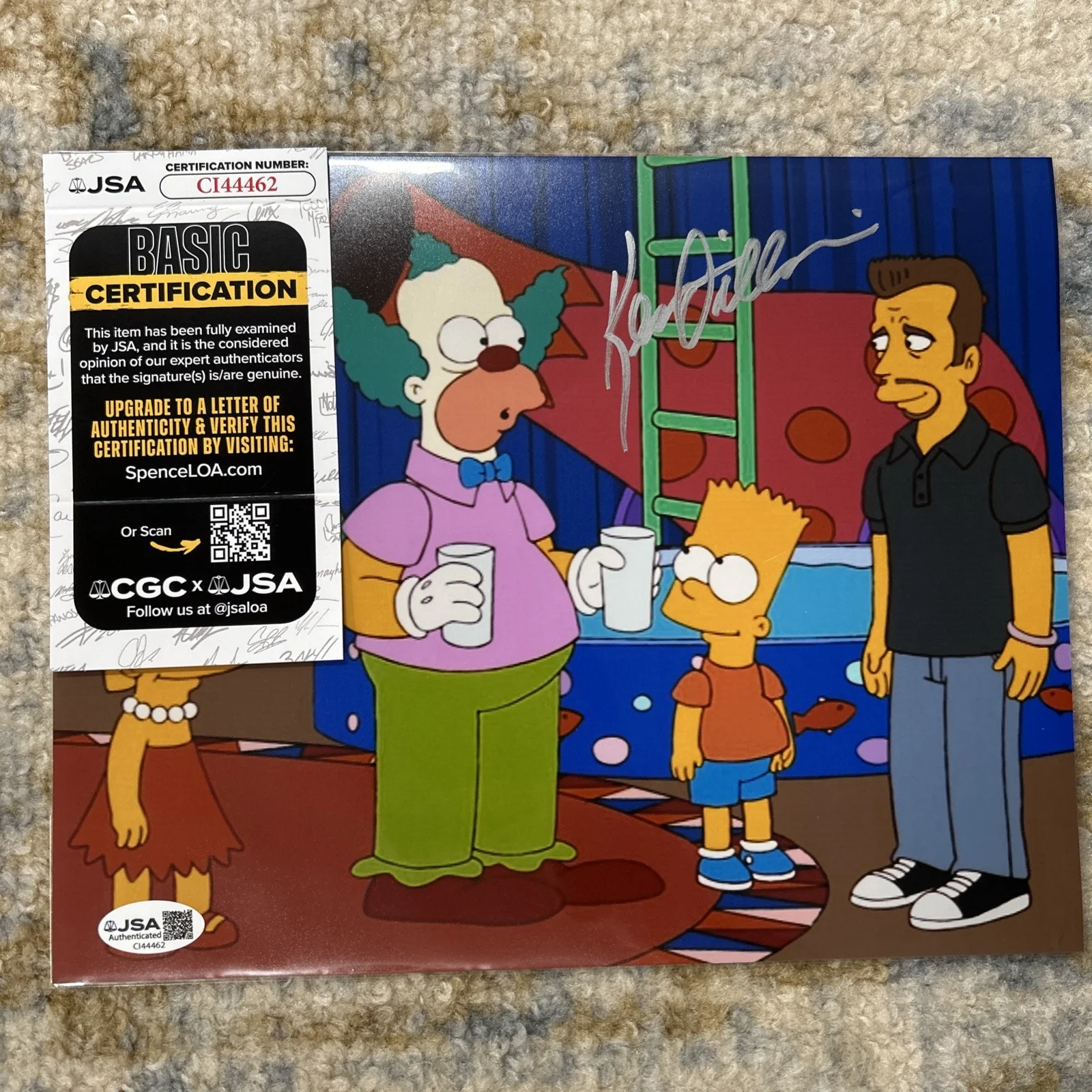 KEVIN DILLON — Kevin Dillon The Simpsons Signed 8x10 Photo JSA Authenticated, image 2