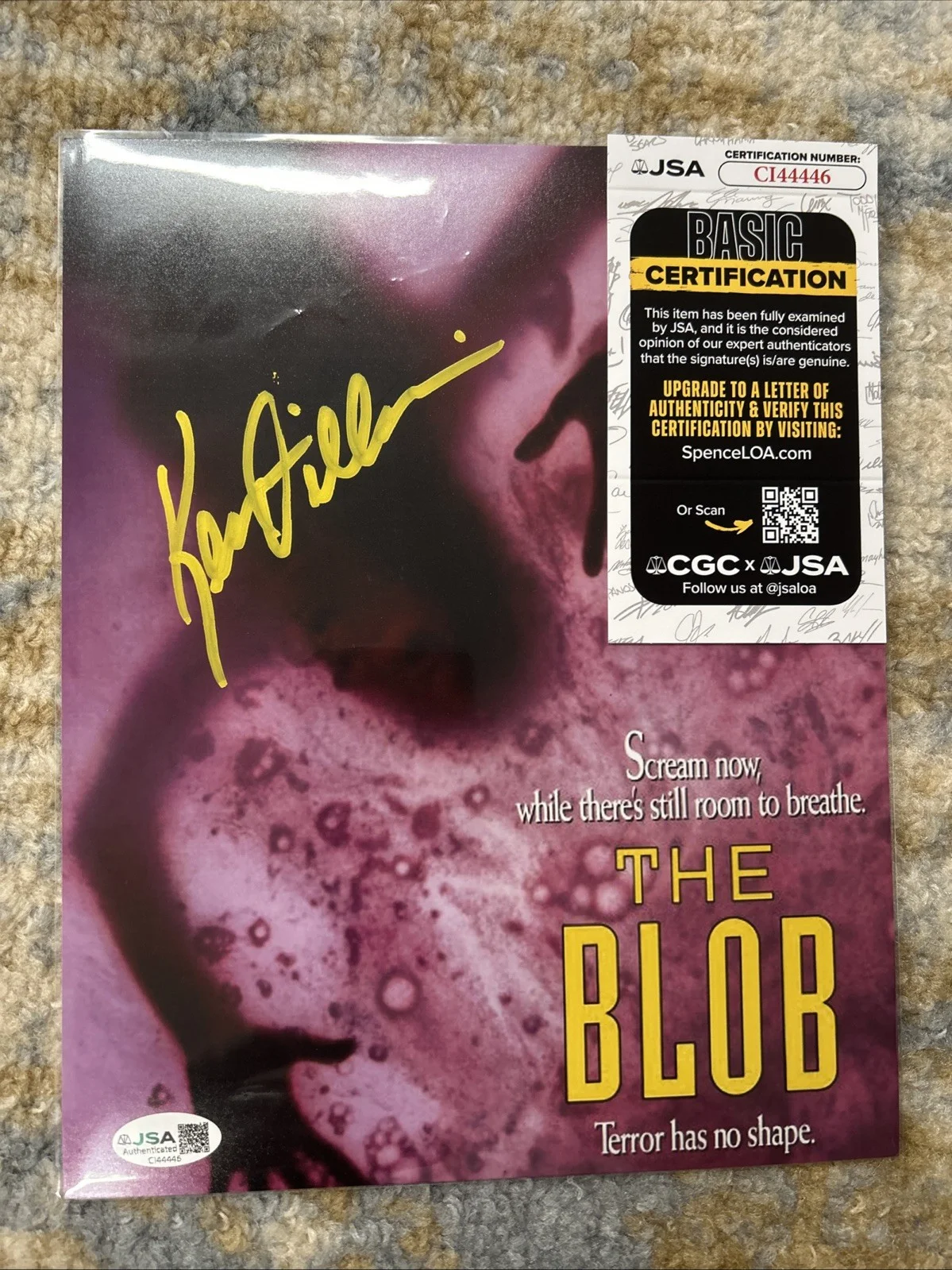 Kevin Dillon — Kevin Dillon The Blob Signed 8x10 Color Photo JSA Authenticated B2, изображение 2