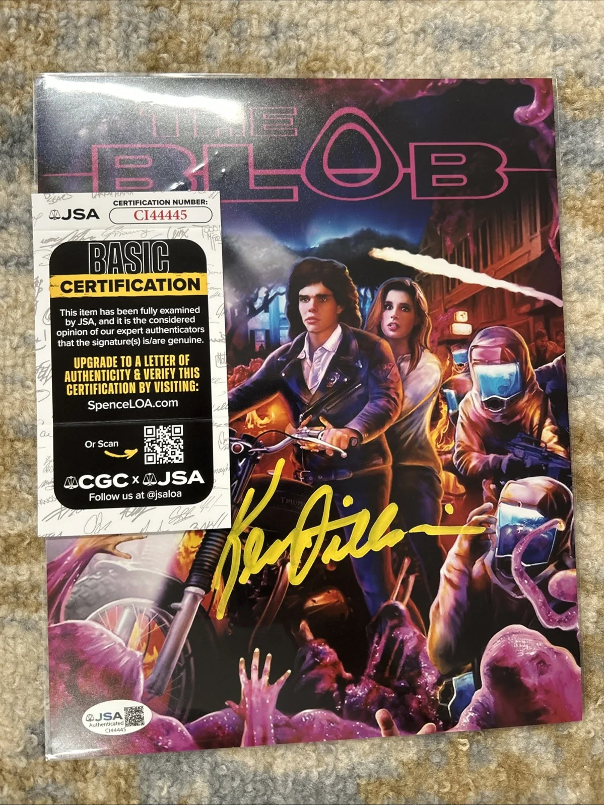 Kevin Dillon — Kevin Dillon The Blob Signed 8x10 Color Photo JSA Authenticated A1, image 2