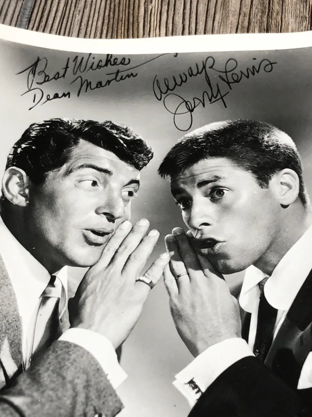 Vintage Dean Martin Jerry Lewis Hollywood Publicity Signed Photo Print, изображение 4