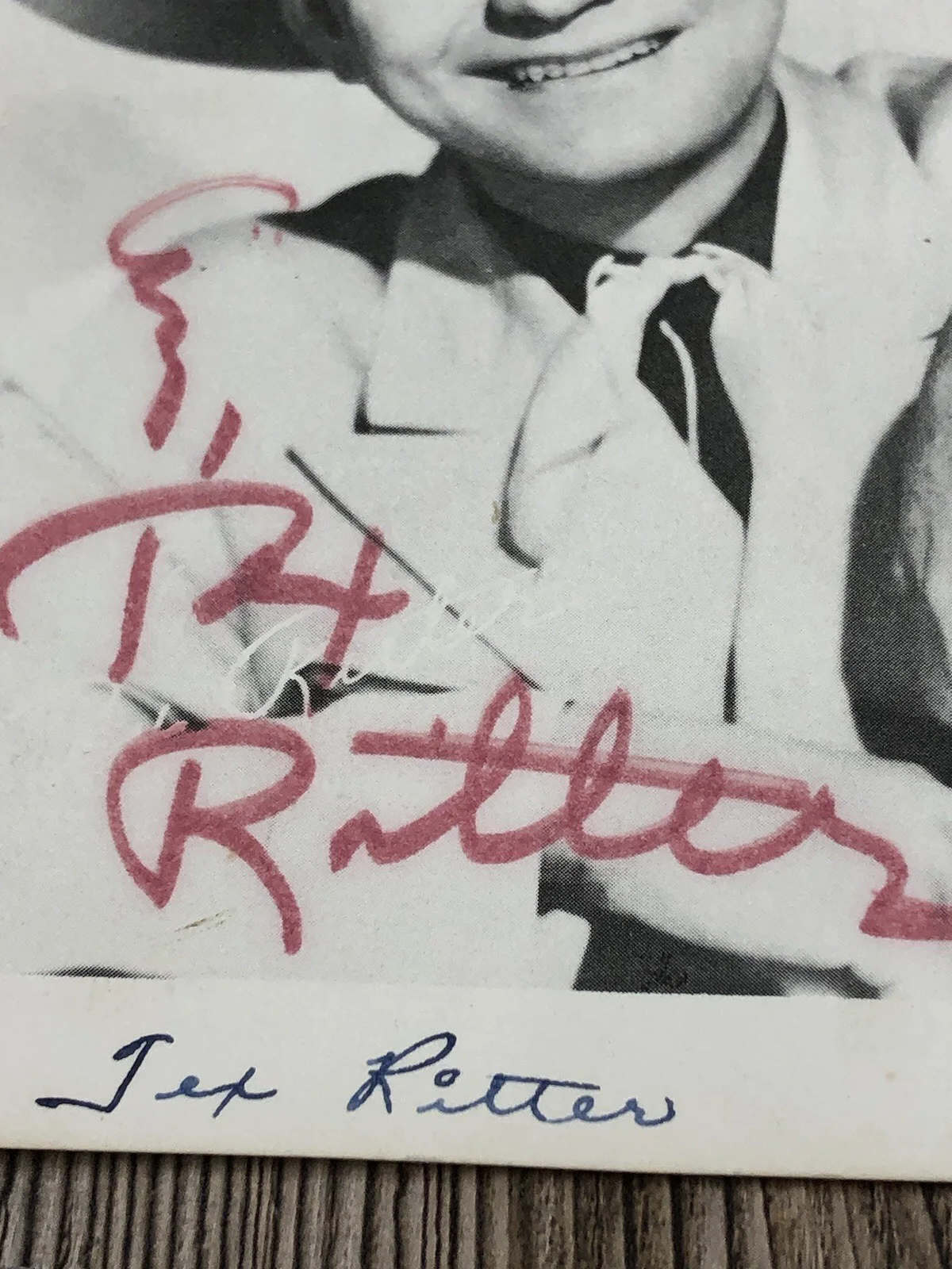 Vintage Tex Ritter Hollywood Publicity Autographed Signed Photo Print, image 5