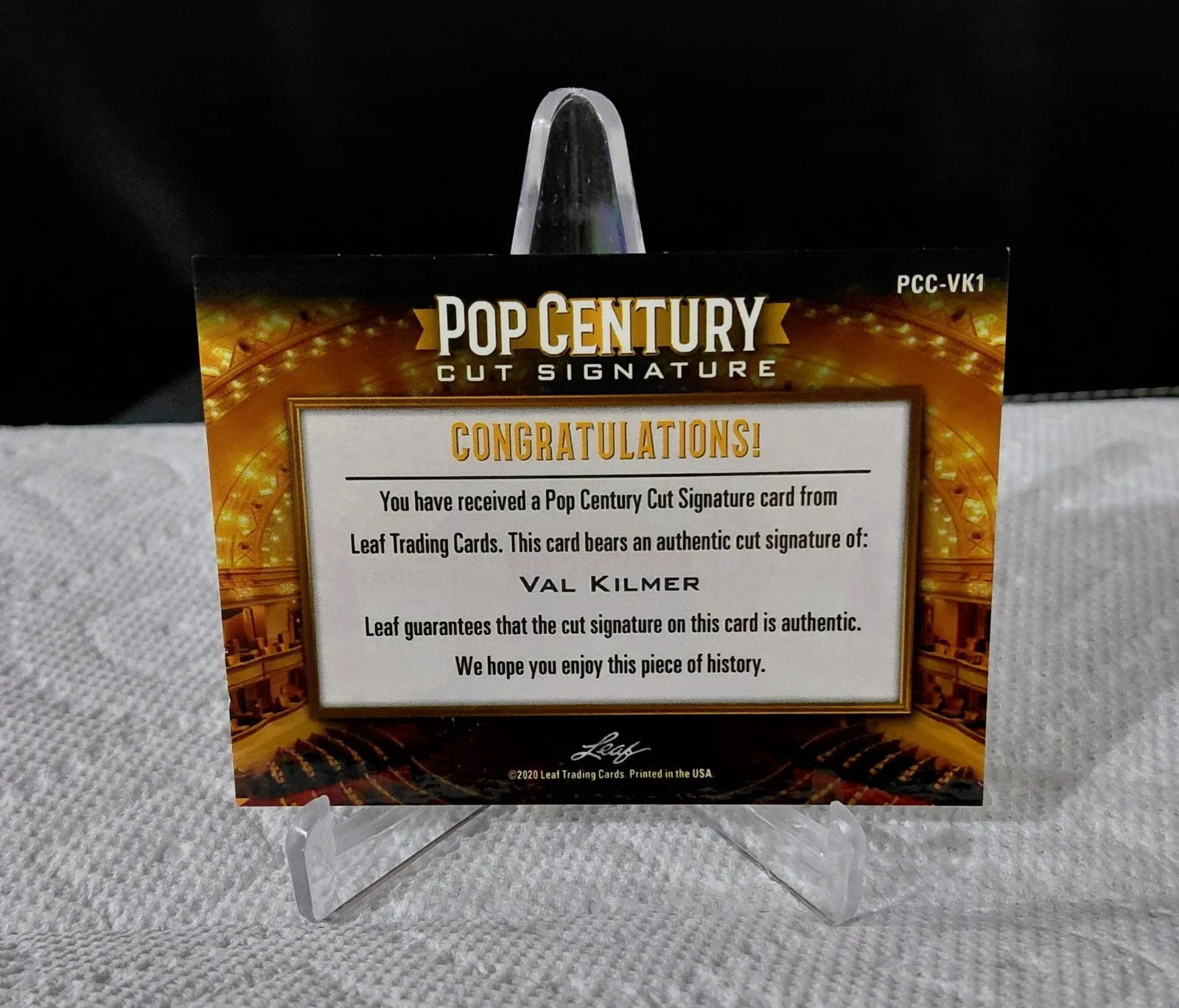 Val Kilmer — 2020 POP CENTURY VAL KILMER. "CUT SIGNATURE". AUTHENTIC AUTOGRAPH. #PCC-VK1., image 2