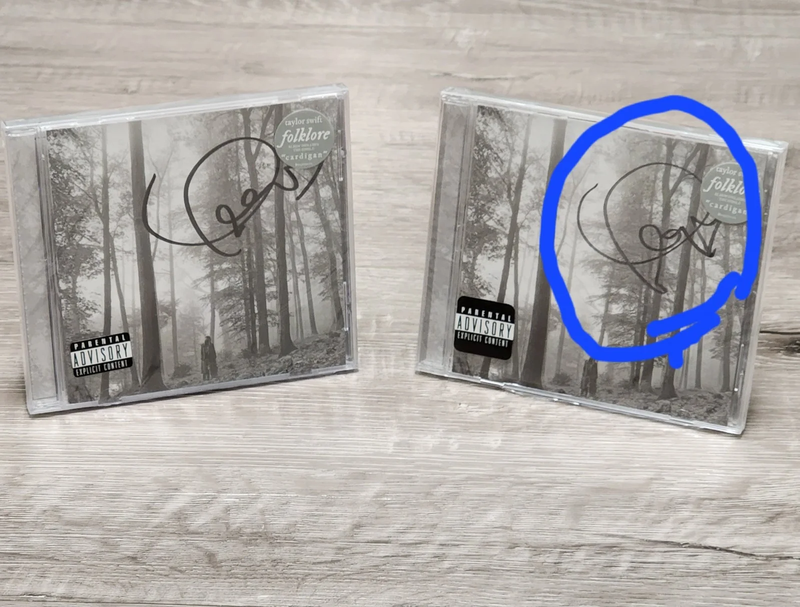 RARE TAYLOR SWIFT FORKLORE SIGNED CD FROM MEXICO DISTRIBUTOR W/❤️ SHAPED SIGNED, image 5