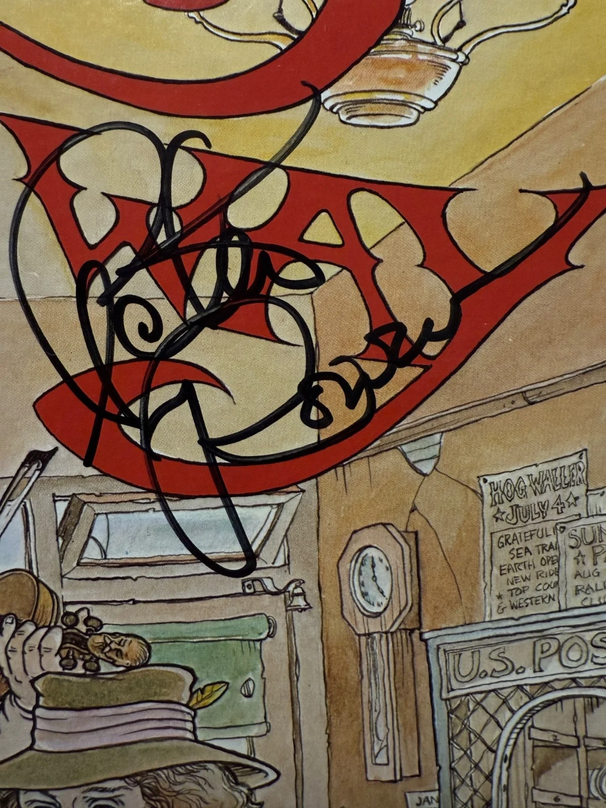 OLD & IN THE WAY - AUTOGRAPHED by PETER ROWAN on cover USA vinyl album RX-103, изображение 2