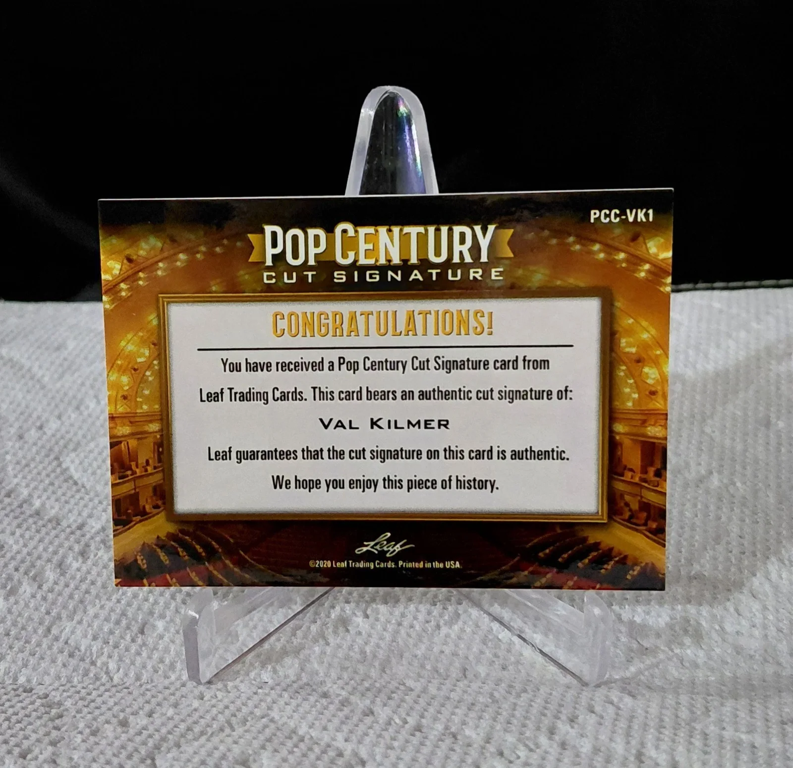Val Kilmer — 2020 POP CENTURY VAL KILMER. "CUT SIGNATURE". AUTHENTIC AUTOGRAPH. #PCC-VK1., image 2