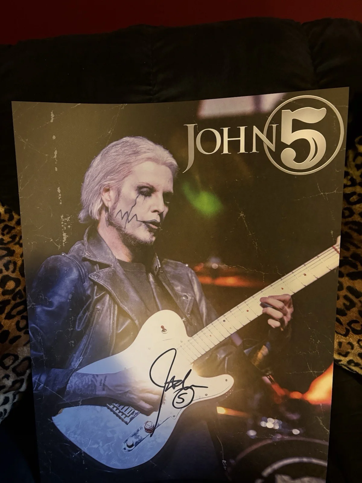 JOHN 5 ~ Signed Poster 💯 AUTHENTIC Tour 2025 Motley Crue Zombie Manson 18x24, image 4