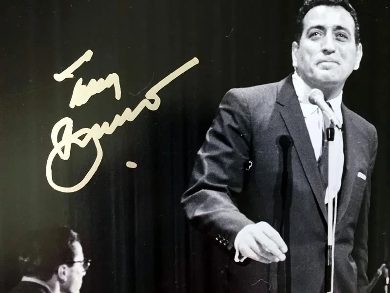 TONY BENNETT SIGNED 11x14 PHOTO I LEFT MY HEART IN SAN FRANCISCO PSA/DNA, изображение 2