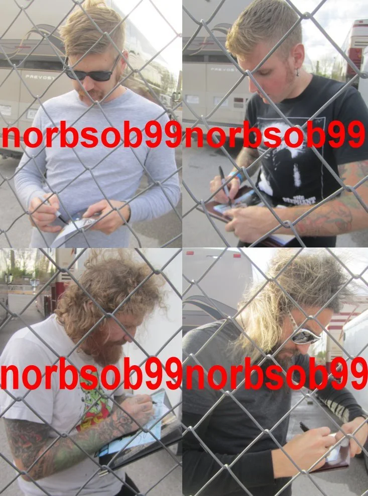 MASTODON SIGNED AUTOGRAPH TELECASTER GUITAR PICKGUARD BRENT HINDS +3 w/PROOF, image 2