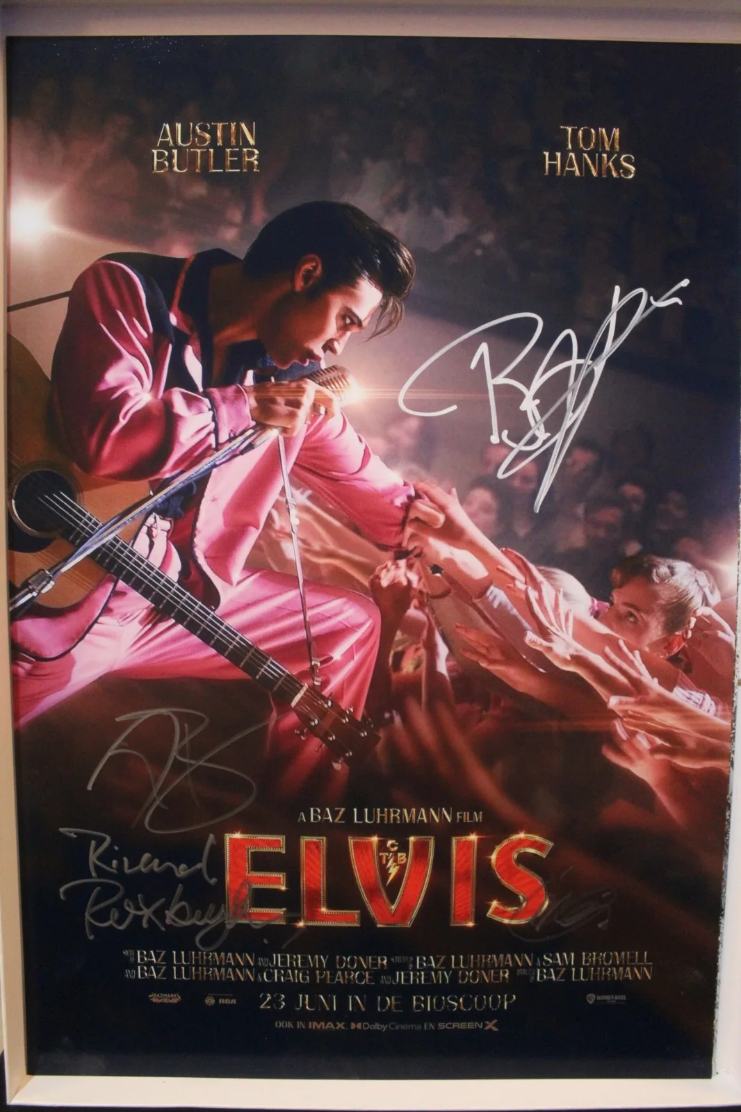 Austin Butler, Richard Roxburgh, Olivia DeJonge, Baz Luhrmann — 13x19 Signed Poster - Elvis - Austin Butler, Richard Roxburgh, Olivia +COA