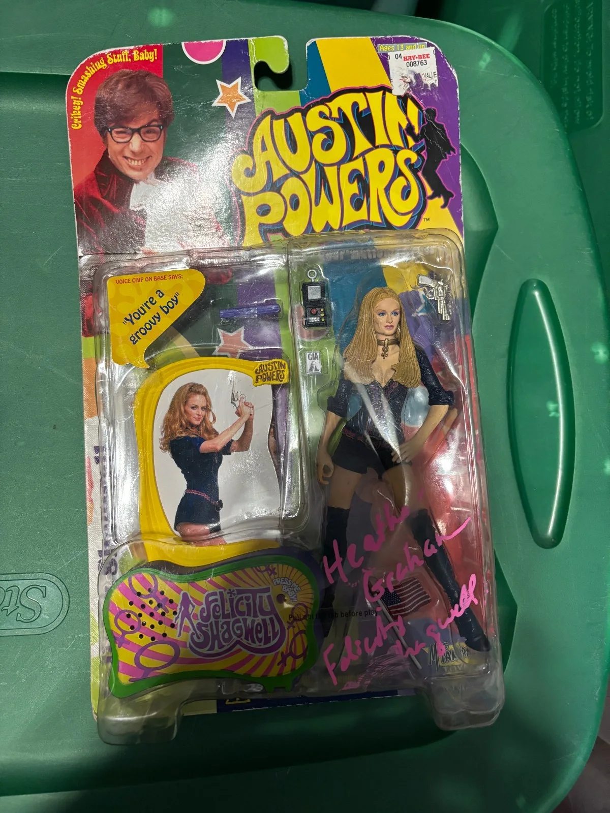 HEATHER GRAHAM — AUSTIN POWERS FELICITY SHAGWELL FIGURE SIGNED BY HEATHER GRAHAM W/PROOF JSA