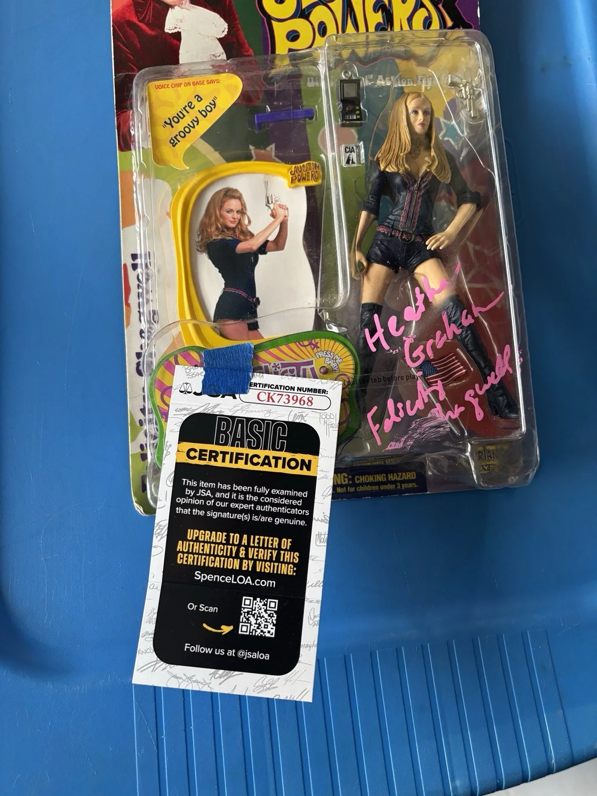 HEATHER GRAHAM — AUSTIN POWERS FELICITY SHAGWELL FIGURE SIGNED BY HEATHER GRAHAM W/PROOF JSA, изображение 3