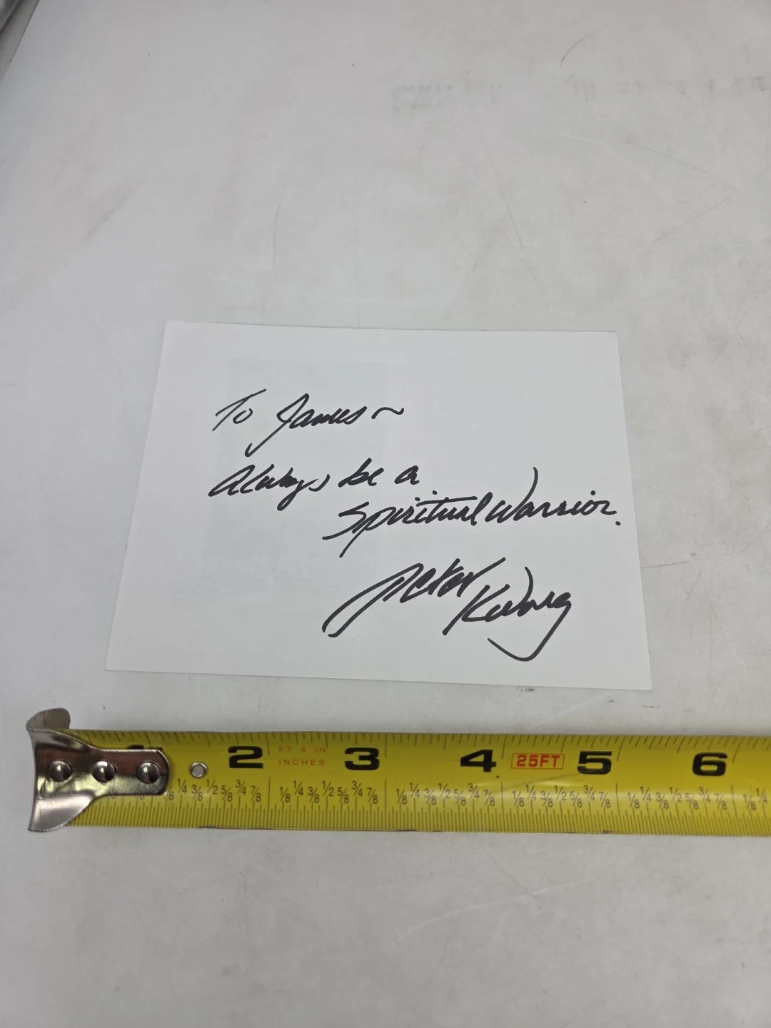 PETER KWONG SIGNED / AUTOGRAPHED - INSCRIBED TO FAN - 4" x 5.5", image 3