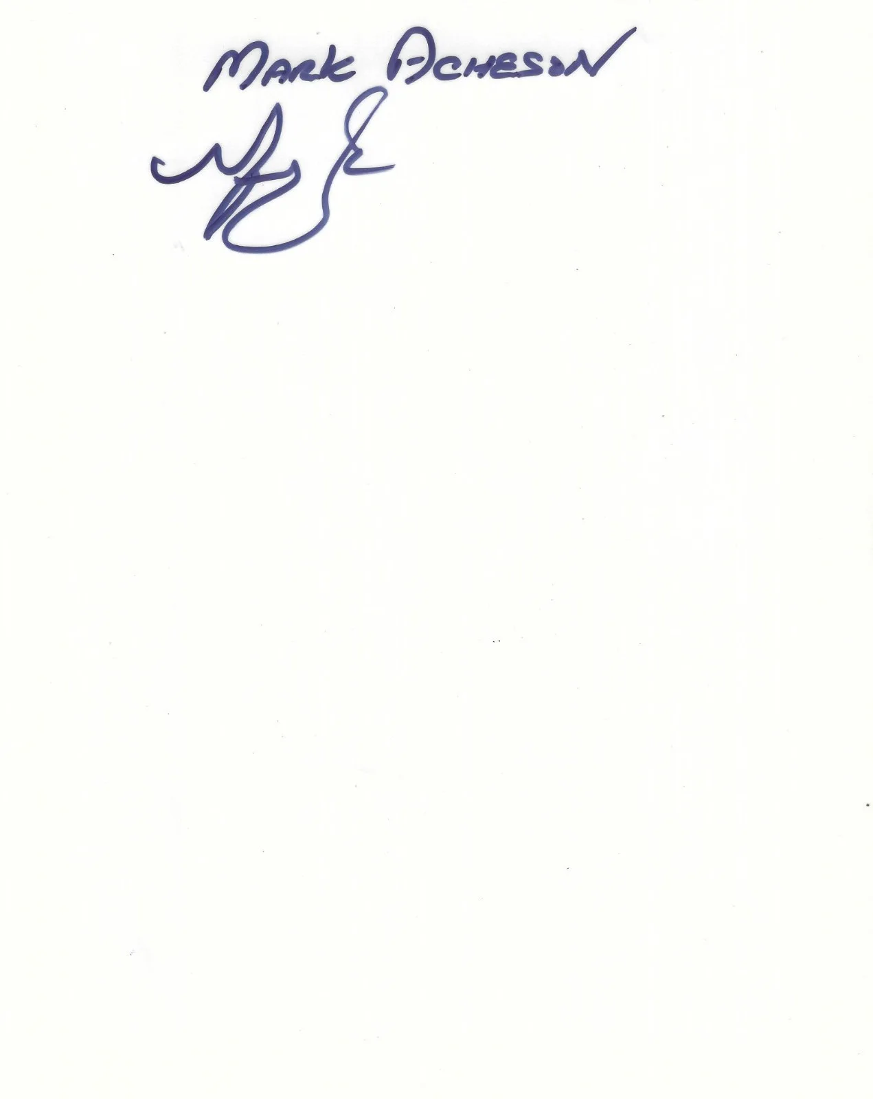 Mark Acheson — Mark Acheson Autographed Signed 8x10 Photo - Elf - Fargo - Transformers - w/COA, image 2