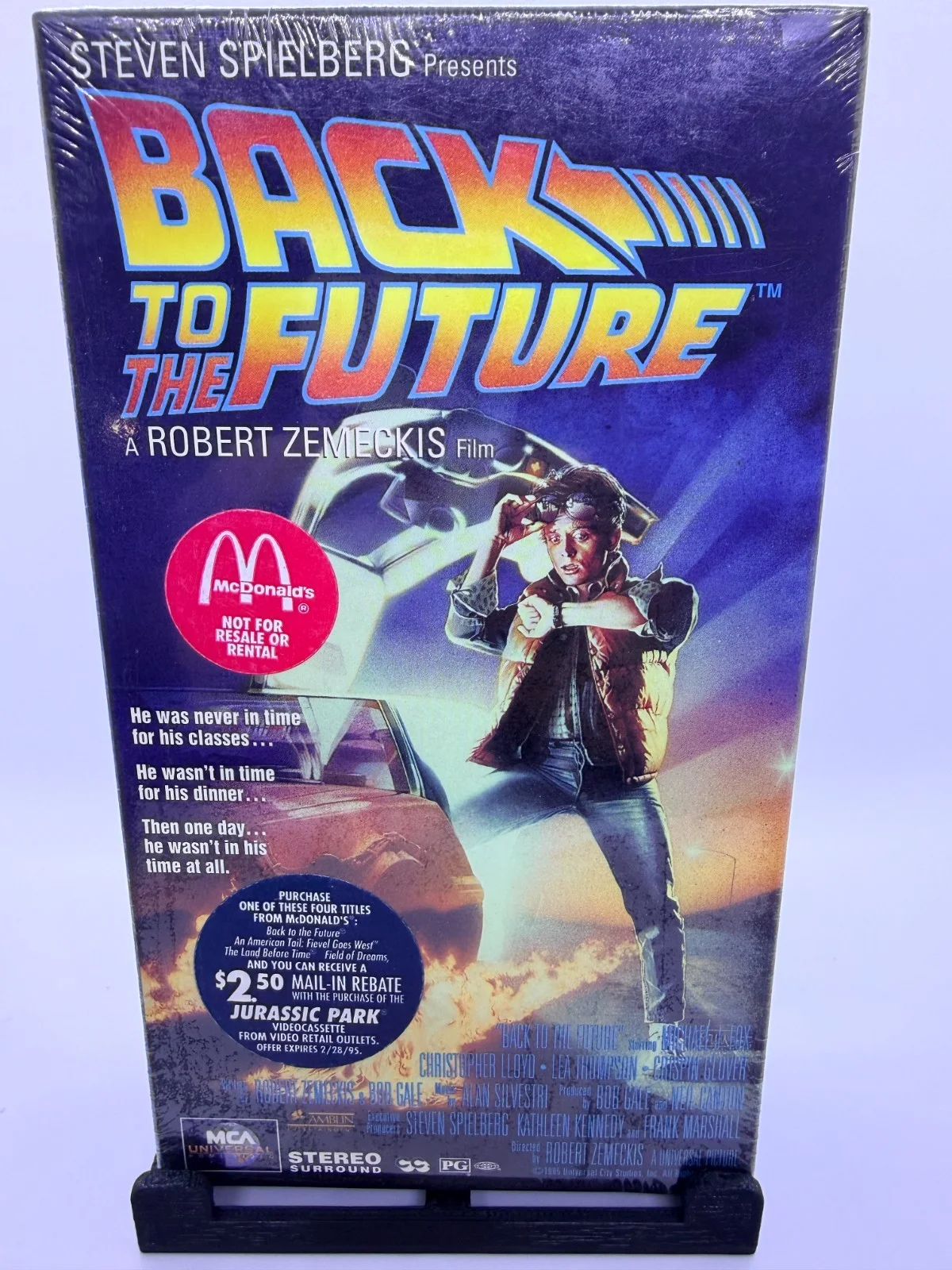 Michael J Fox — Back to the Future (1985) Sealed VHS McDonald’s + Michael J Fox SIGNED Funko Pop, image 2