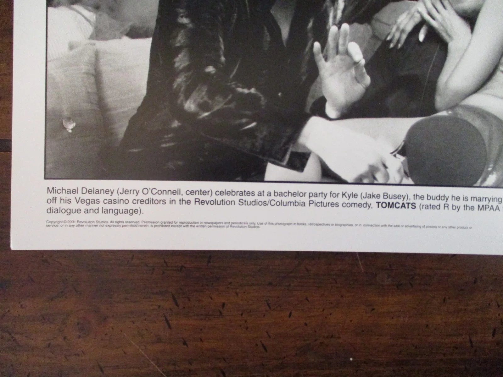 Jerry O'Connell/Jake Busey("TOMCATS")10" x 8" 2001 Black and White Press Photo, image 2