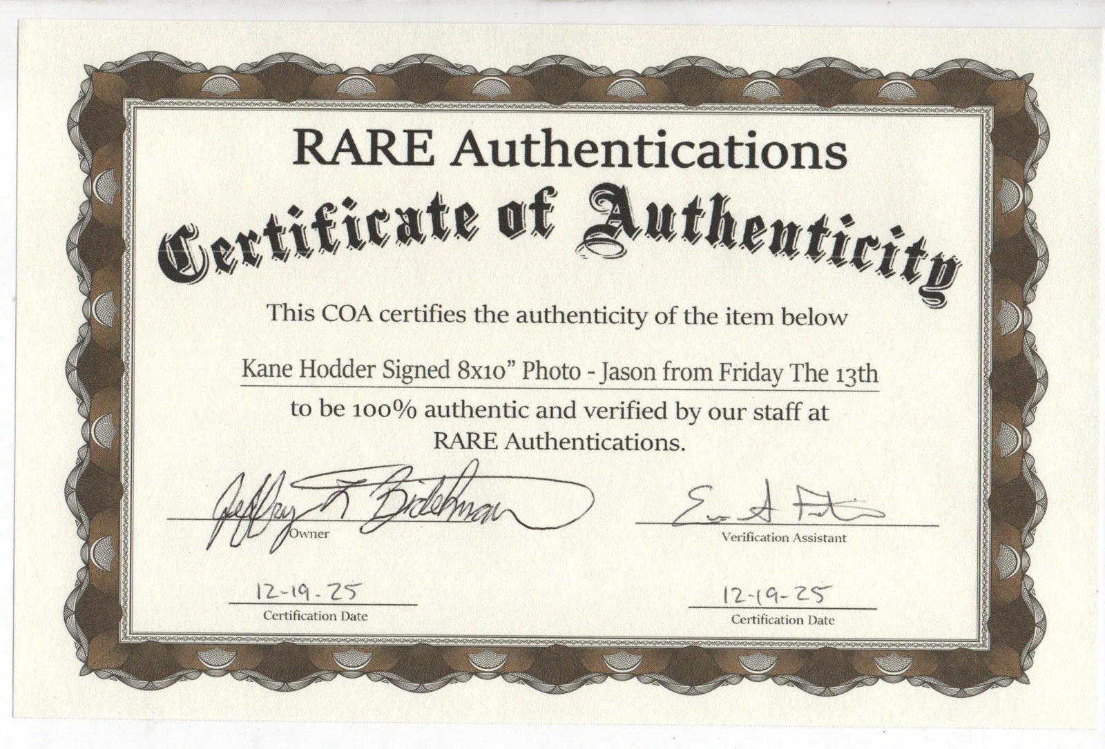 Kane Hodder — Kane Hodder AUTOGRAPHED Signed 8x10” Color Photo Friday the 13th Jason W/COA, изображение 2