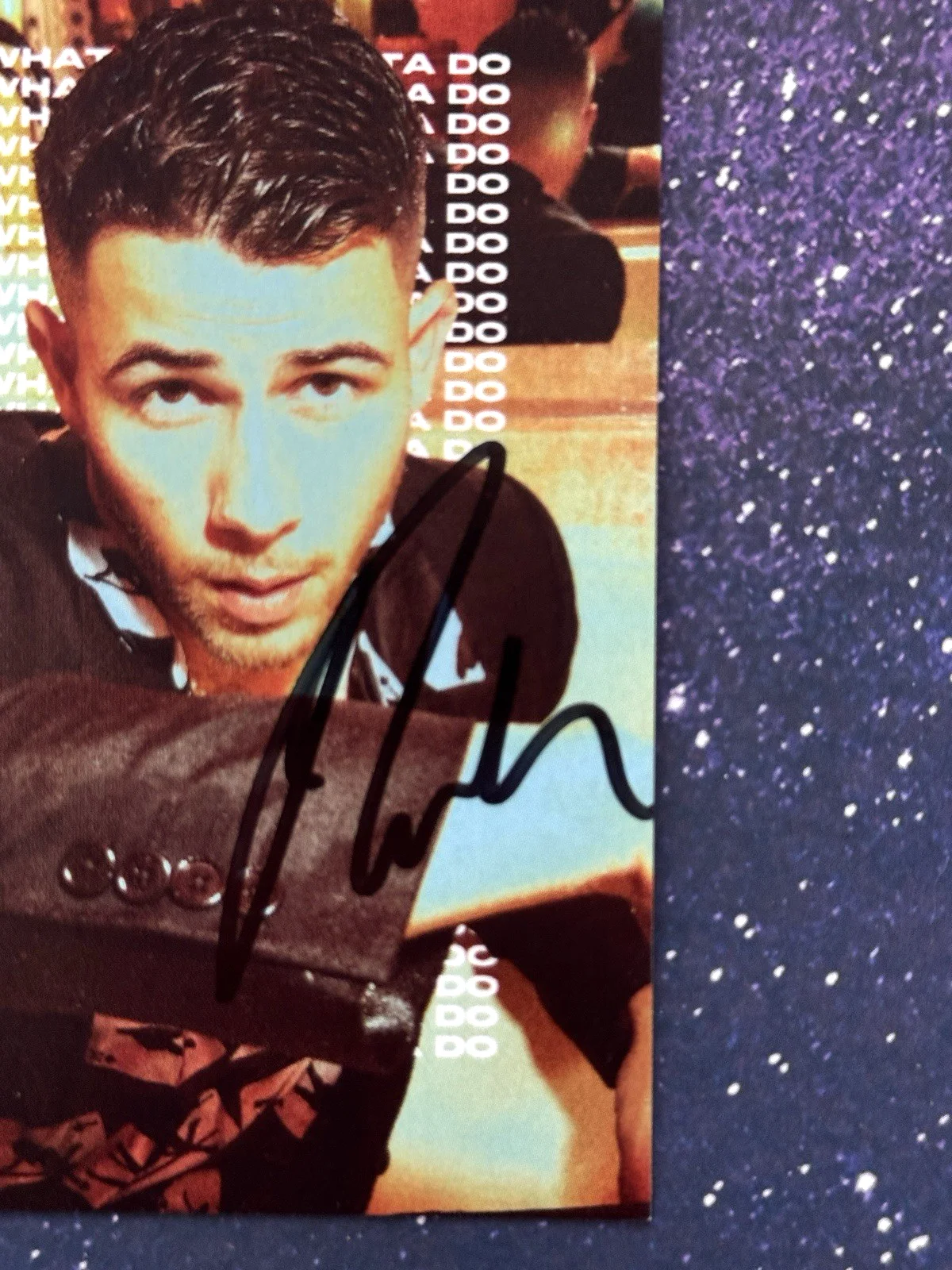 NICK JONAS Signed Autograph Cassette Cover What a Man Gotta Do Jonas Brothers, изображение 2