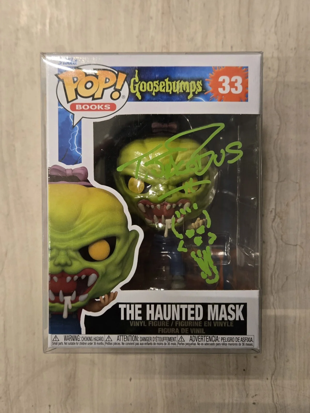 Tim Jacobus — Tim Jacobus Signed Goosebumps "Haunted Mask" Funko Pop #33~ JSA Witnessed!