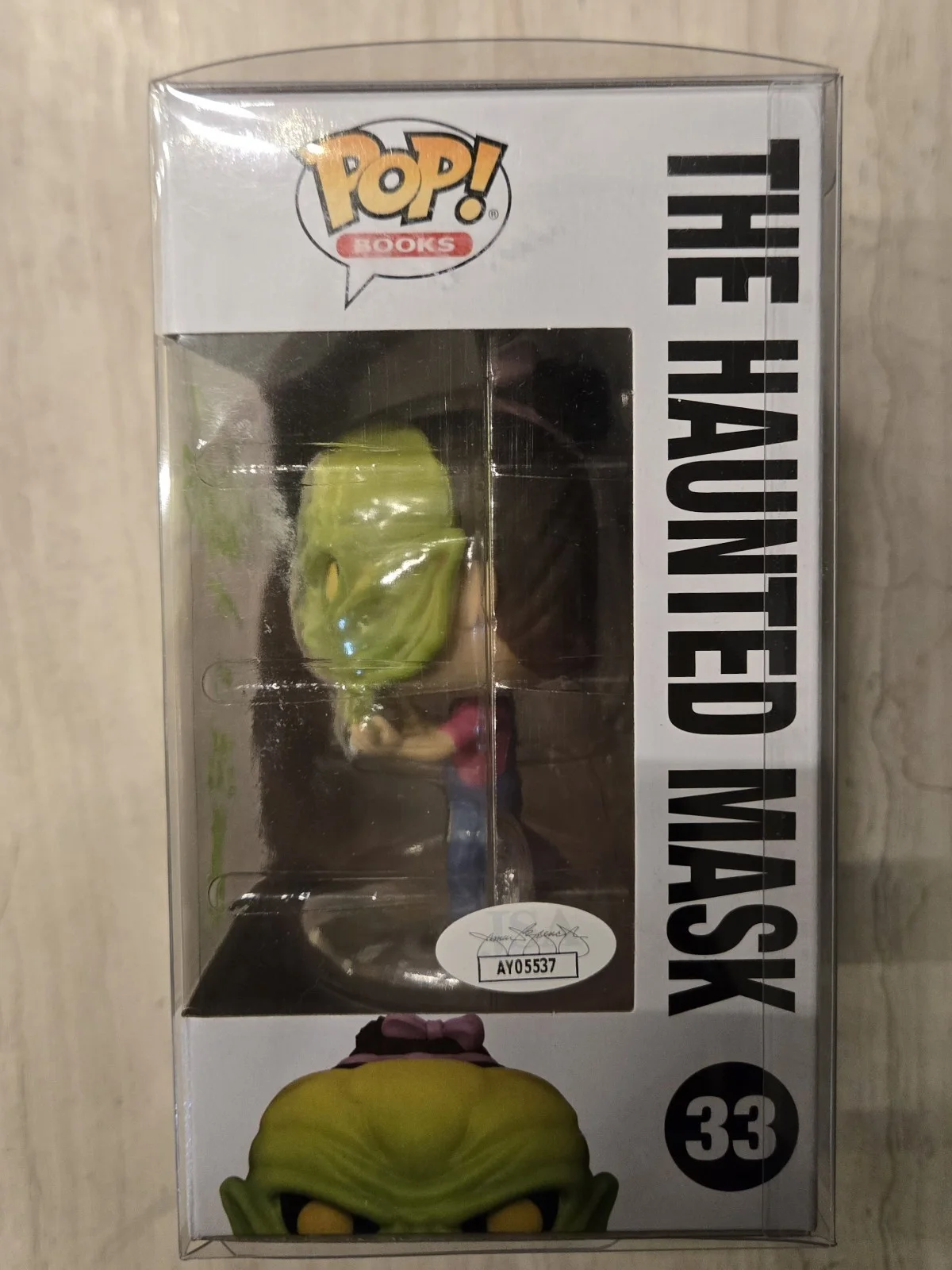 Tim Jacobus — Tim Jacobus Signed Goosebumps "Haunted Mask" Funko Pop #33~ JSA Witnessed!, image 3