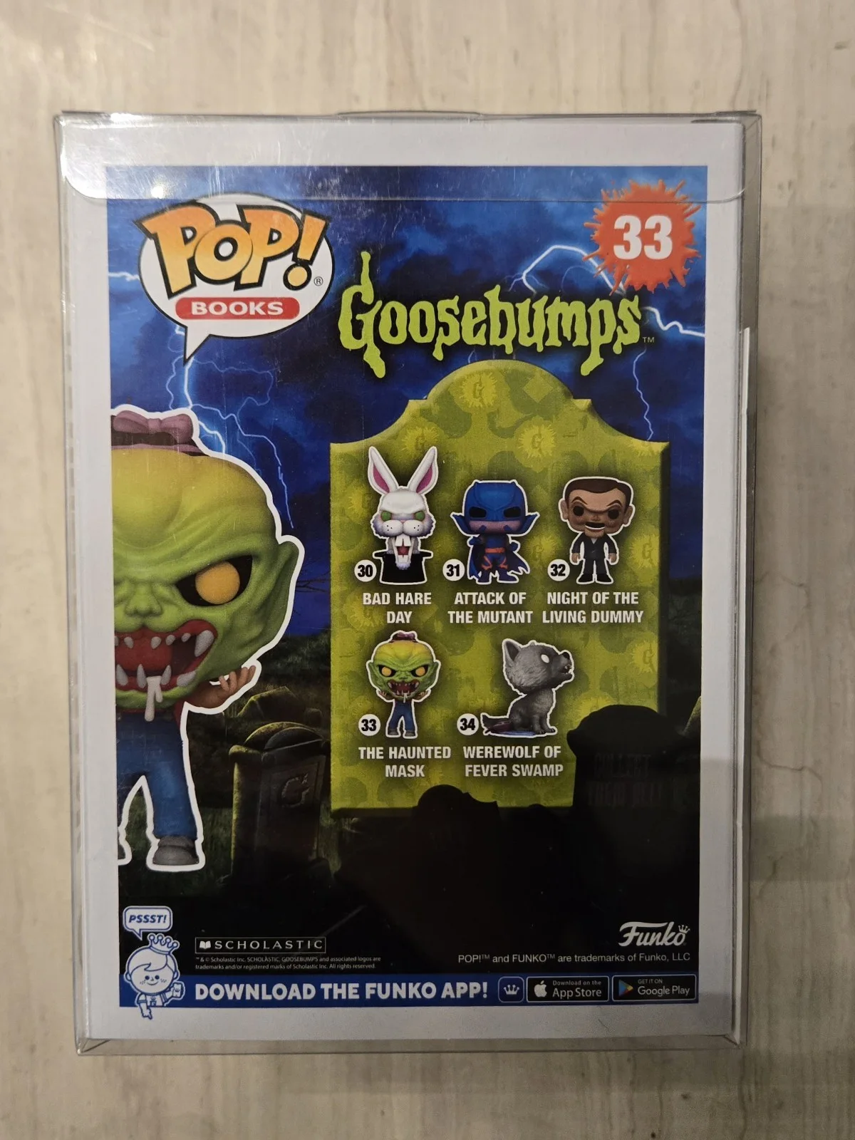 Tim Jacobus — Tim Jacobus Signed Goosebumps "Haunted Mask" Funko Pop #33~ JSA Witnessed!, image 4