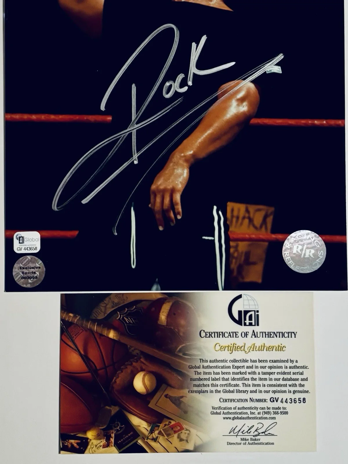 The Rock Signed 8x10 GA, image 4