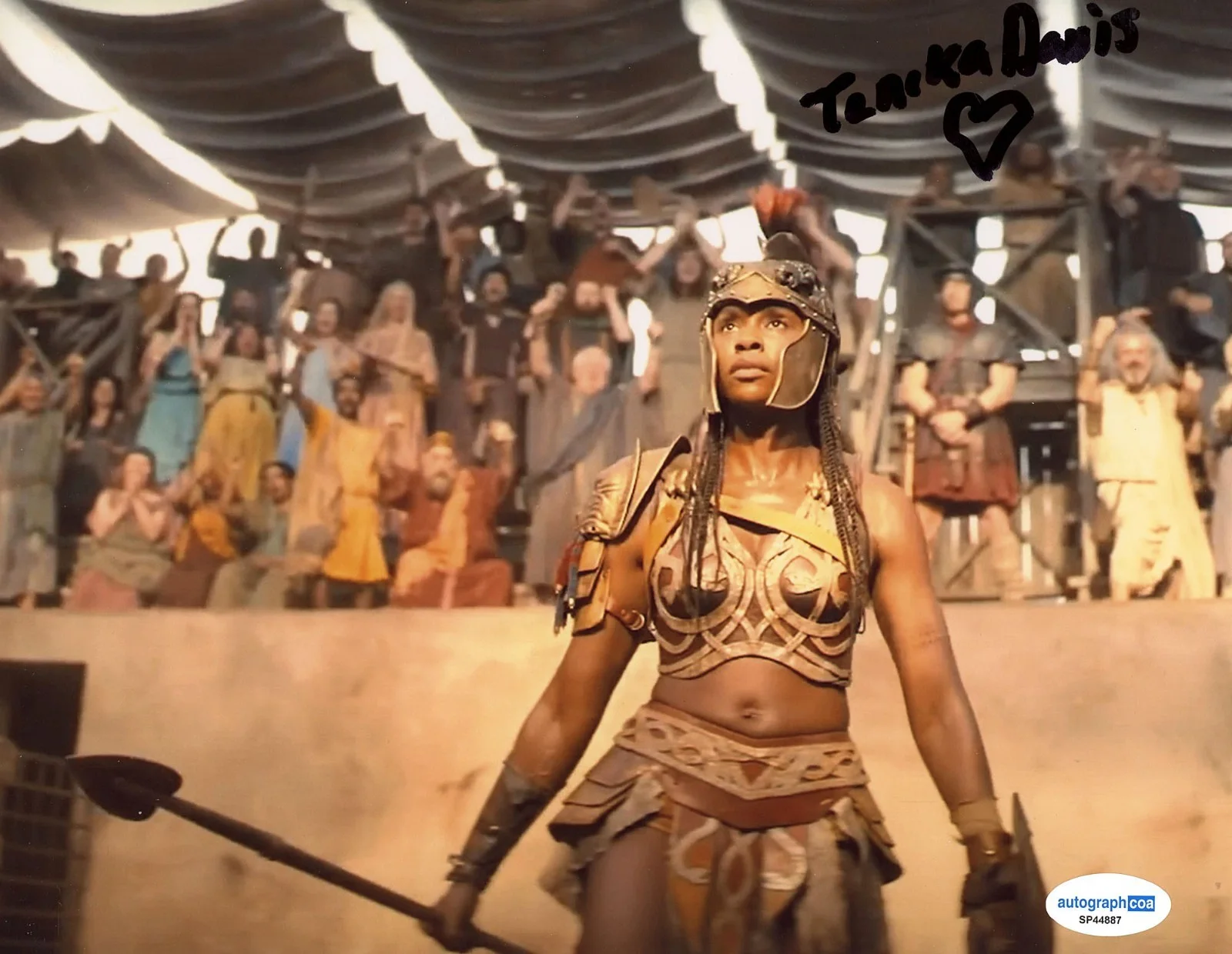 Tenika Davis — Tenika Davis signed "SPARTACUS: HOUSE OF ASHUR" 8x10 Photo PROOF f Achillia ACOA, изображение 4