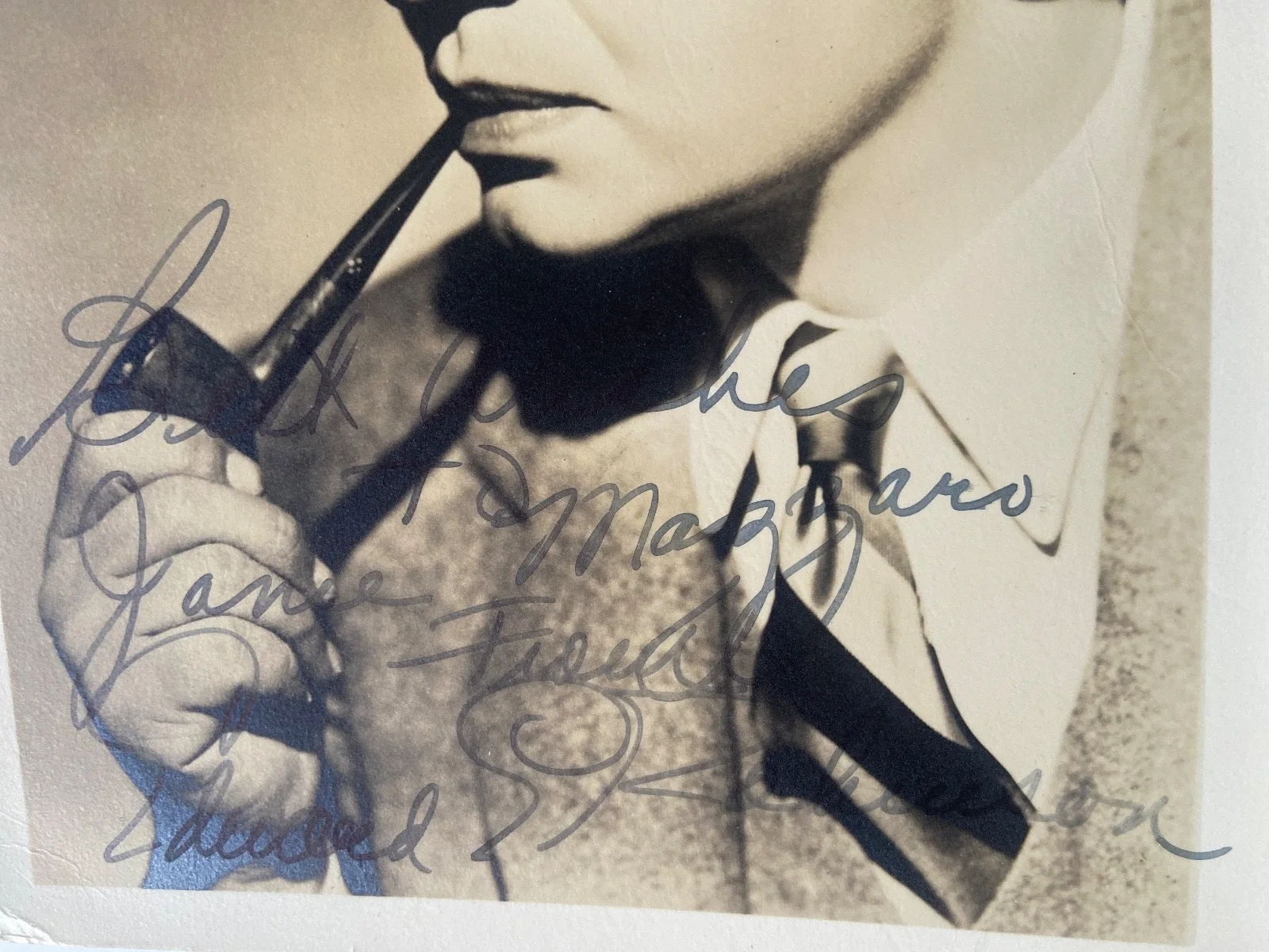 Edward G. Robinson Signed and Inscribed B/W 5"x7" Photo, image 2