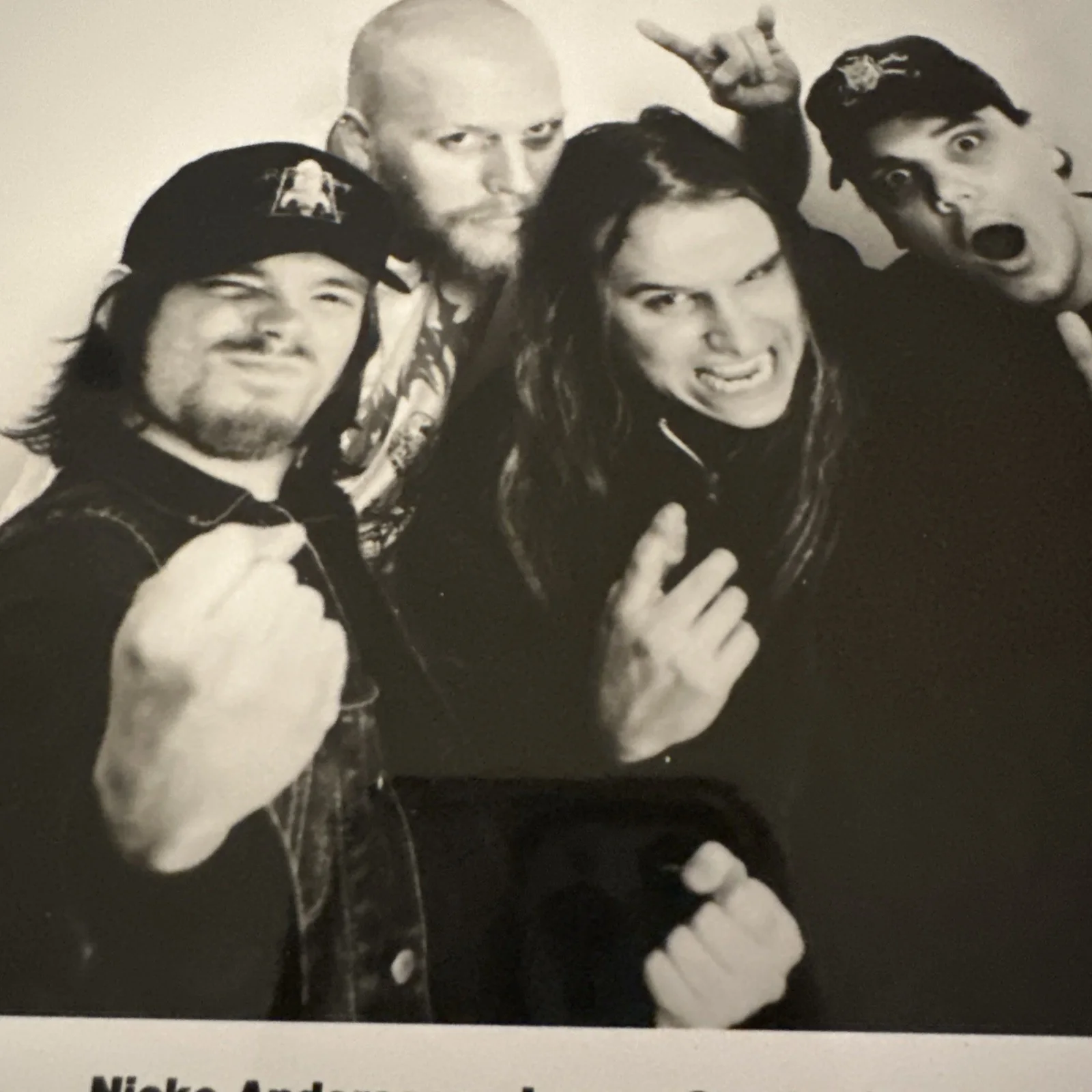 Entombed 8”x11” Glossy Group Photo Napalm Death Grave Dismember, image 3