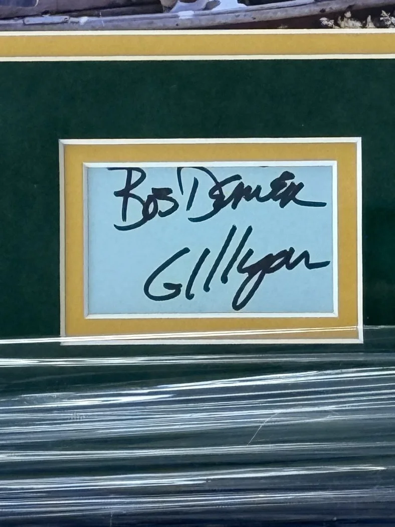 Bob Denver, Alan Hale Jr, Jim Backus, Tina Louise — Gilligan's Island Signed Cuts & Photo Bob Denver Sherwood Schwartz +5 Framed BAS, изображение 4