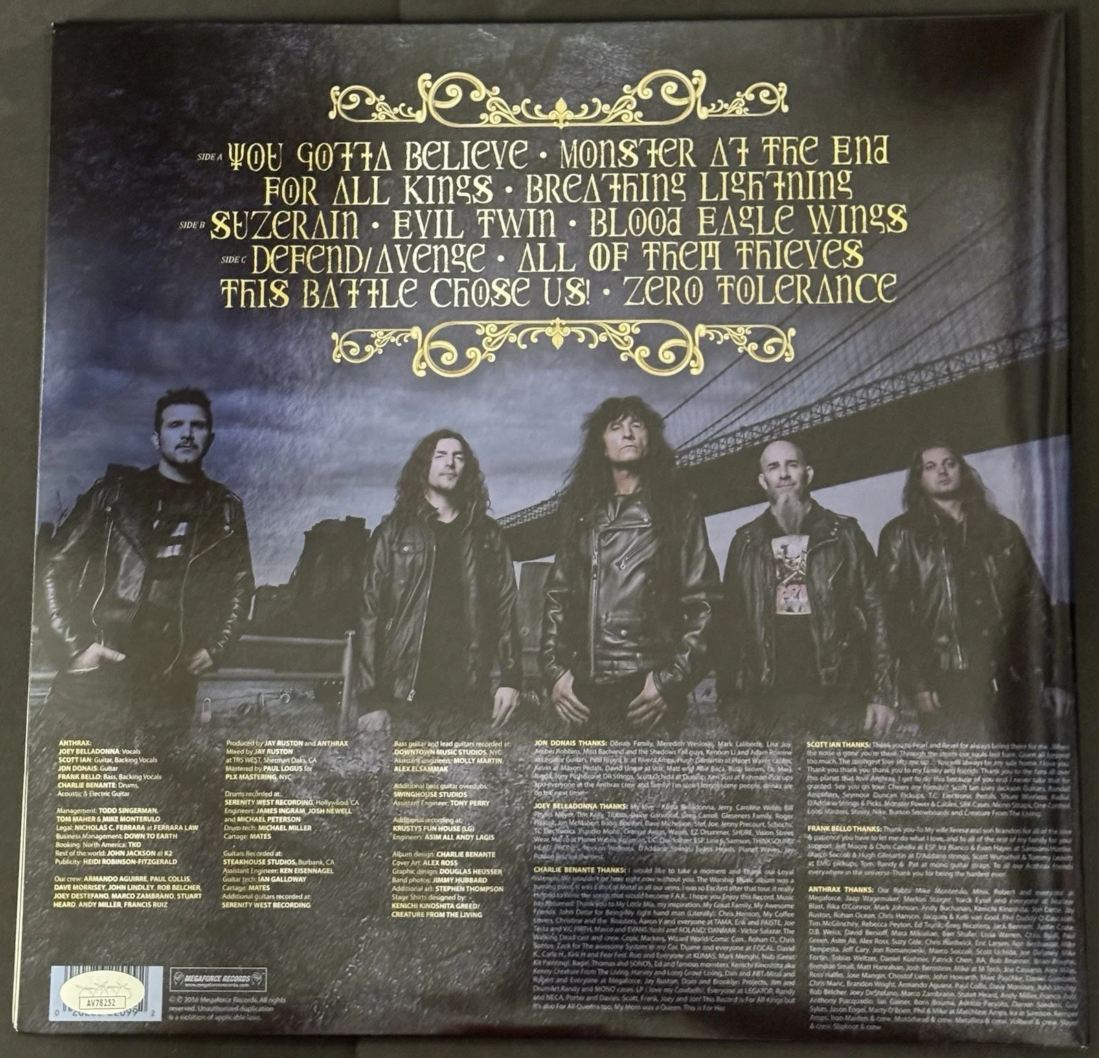 Charlie Benante Signed Autographed Anthrax For All Kings Vinyl Record JSA COA, изображение 2